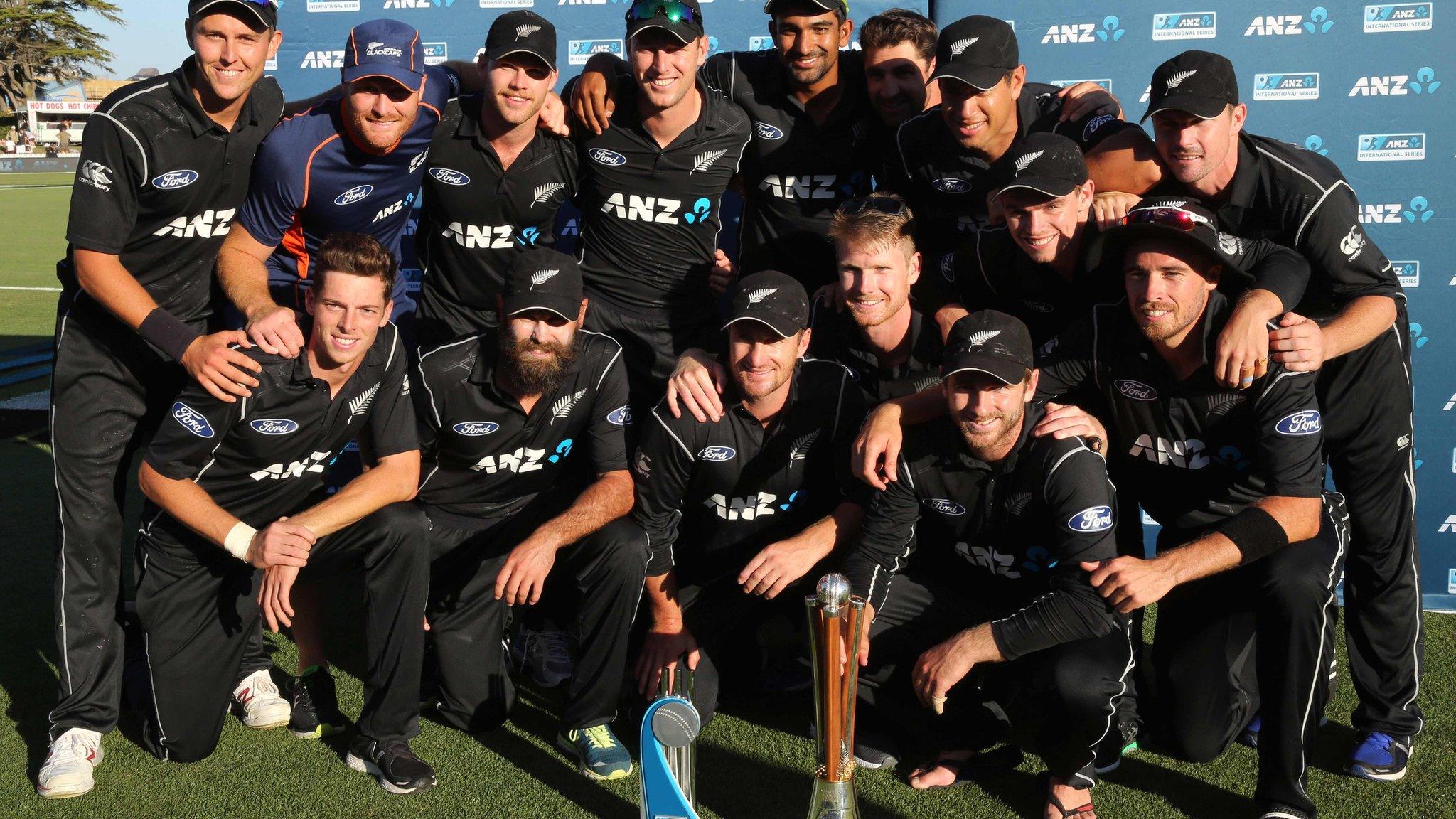 New Zealand with the Chappell-Hadlee series trophy