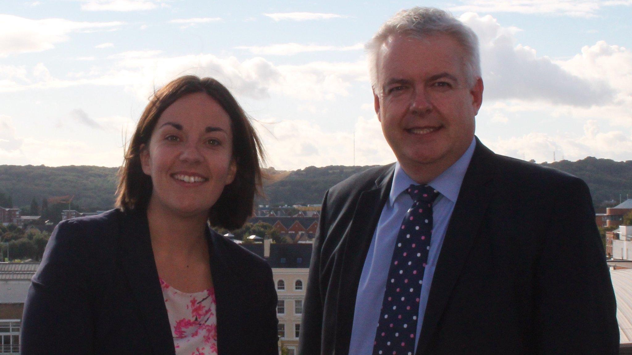 Kezia Dugdale and Carwyn Jones