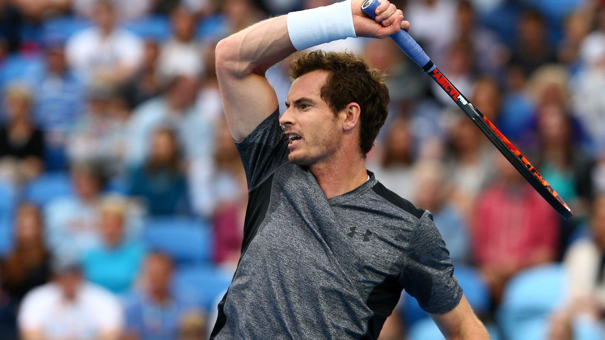 Andy Murray plays a shot