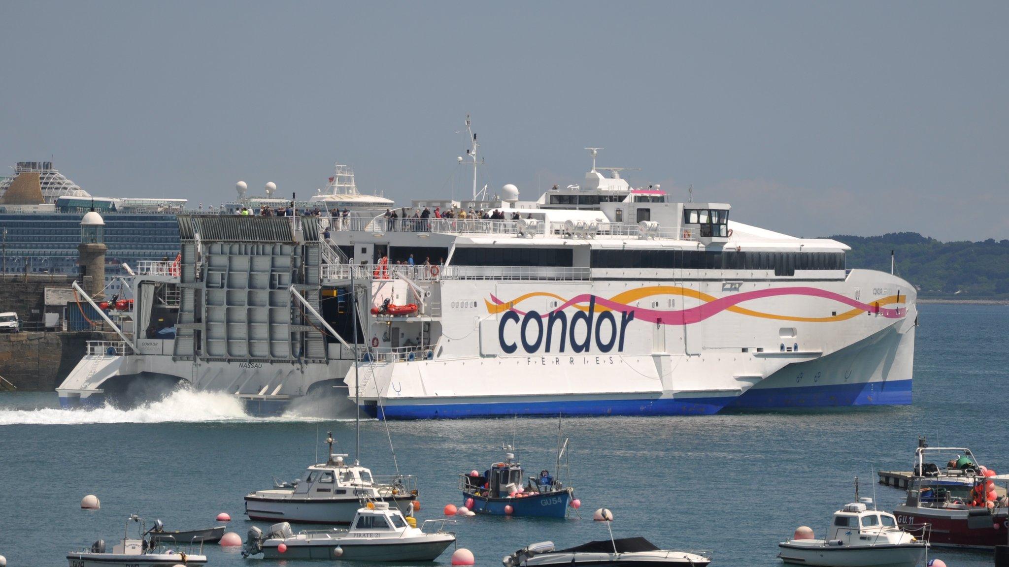 Condor Liberation leaving St Peter Port Harbour