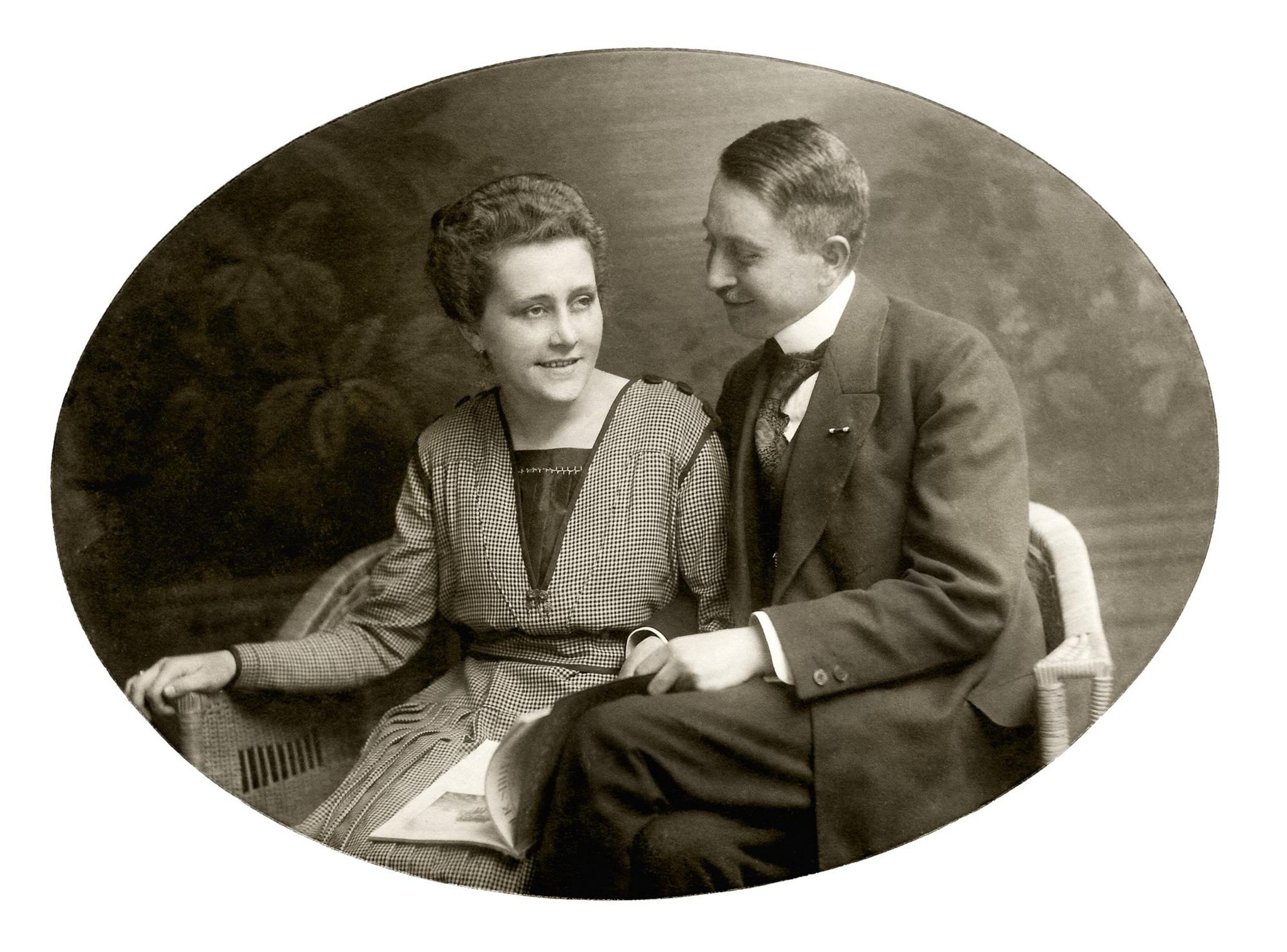 Wedding shot of grandfather Karl and grandmother Minna 1921