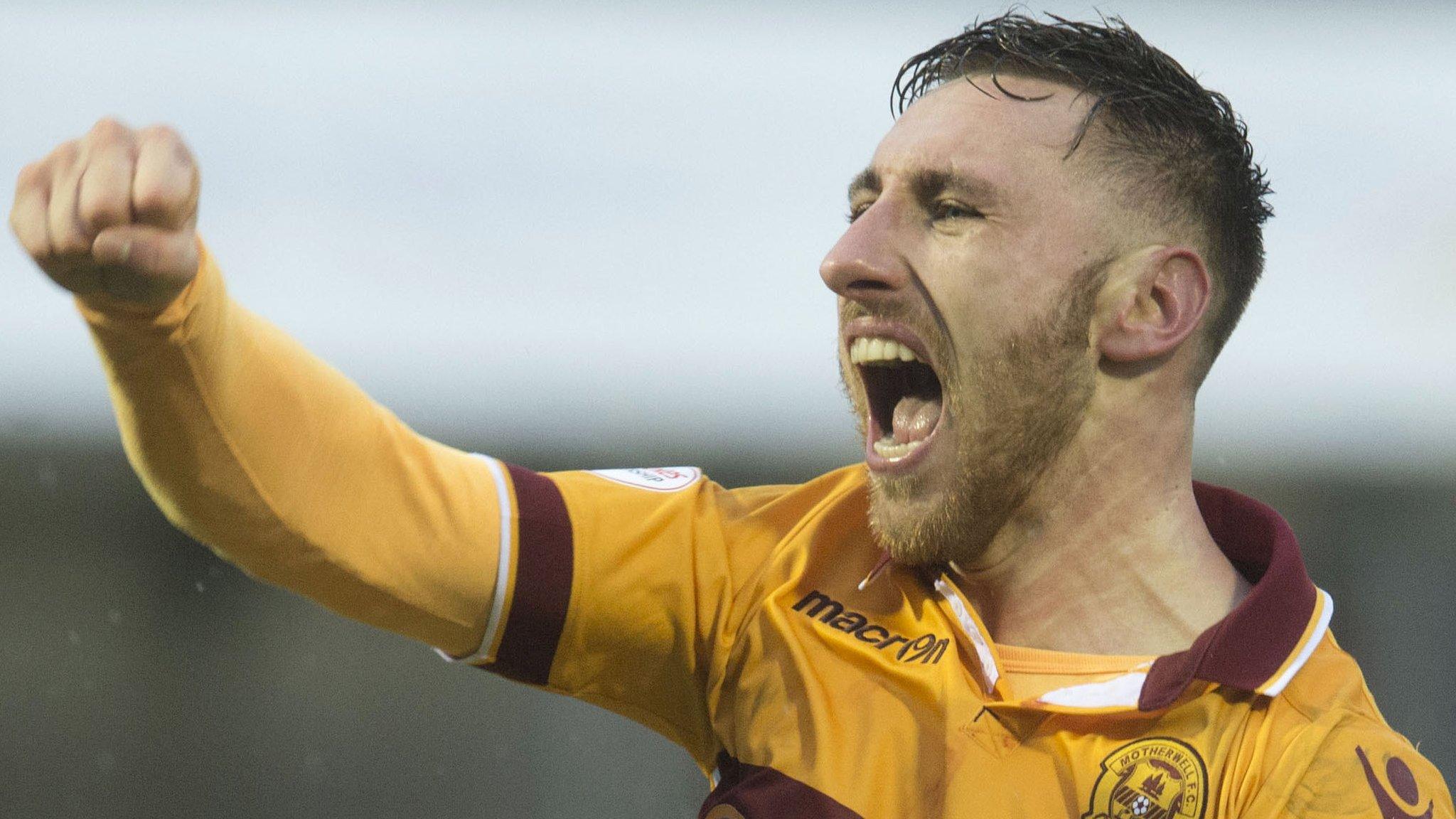 Motherwell's Louis Moult celebrates