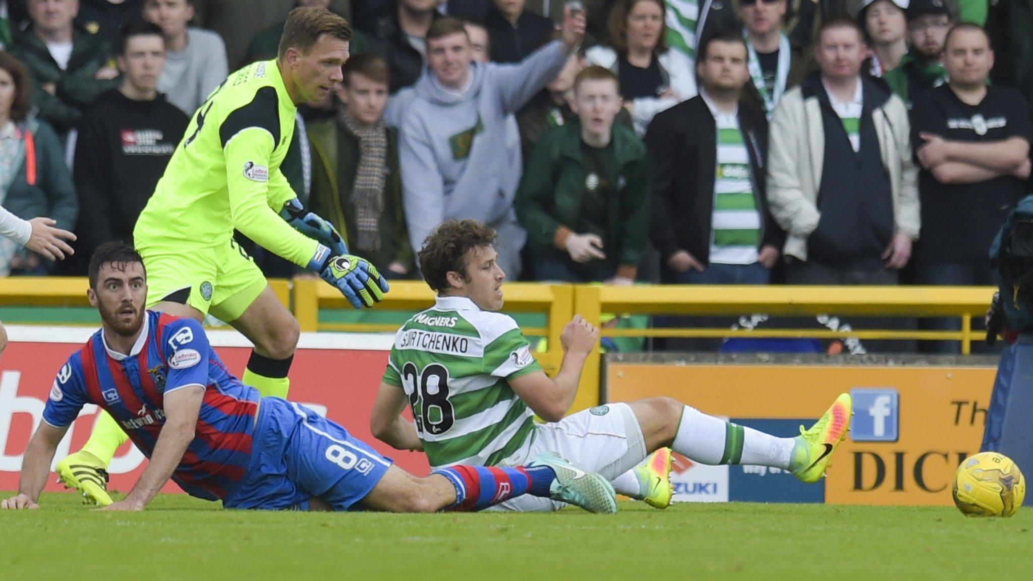 Inverness and Celtic players