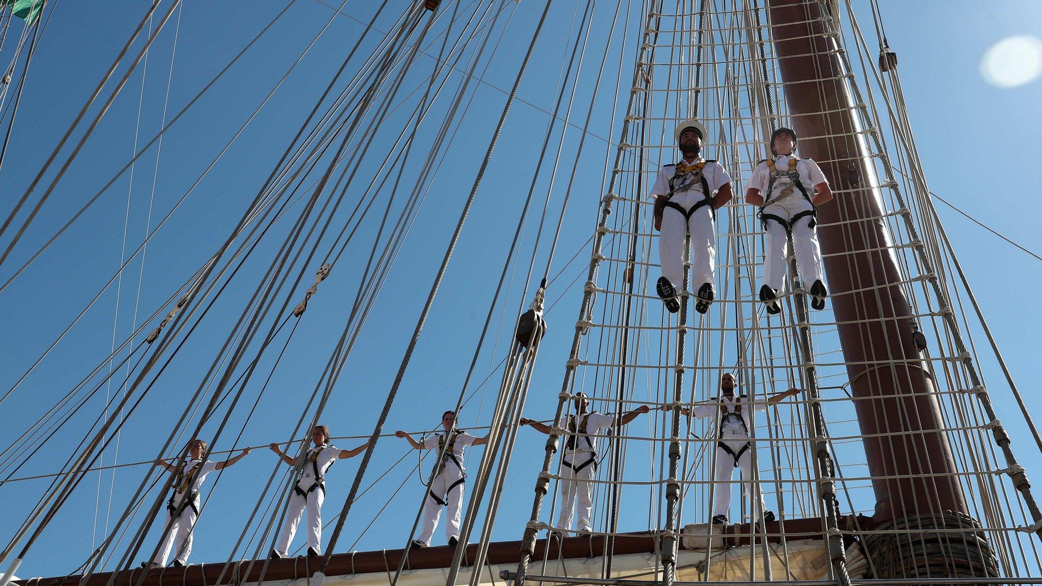 School ships from seven countries participate in a 157-day regatta