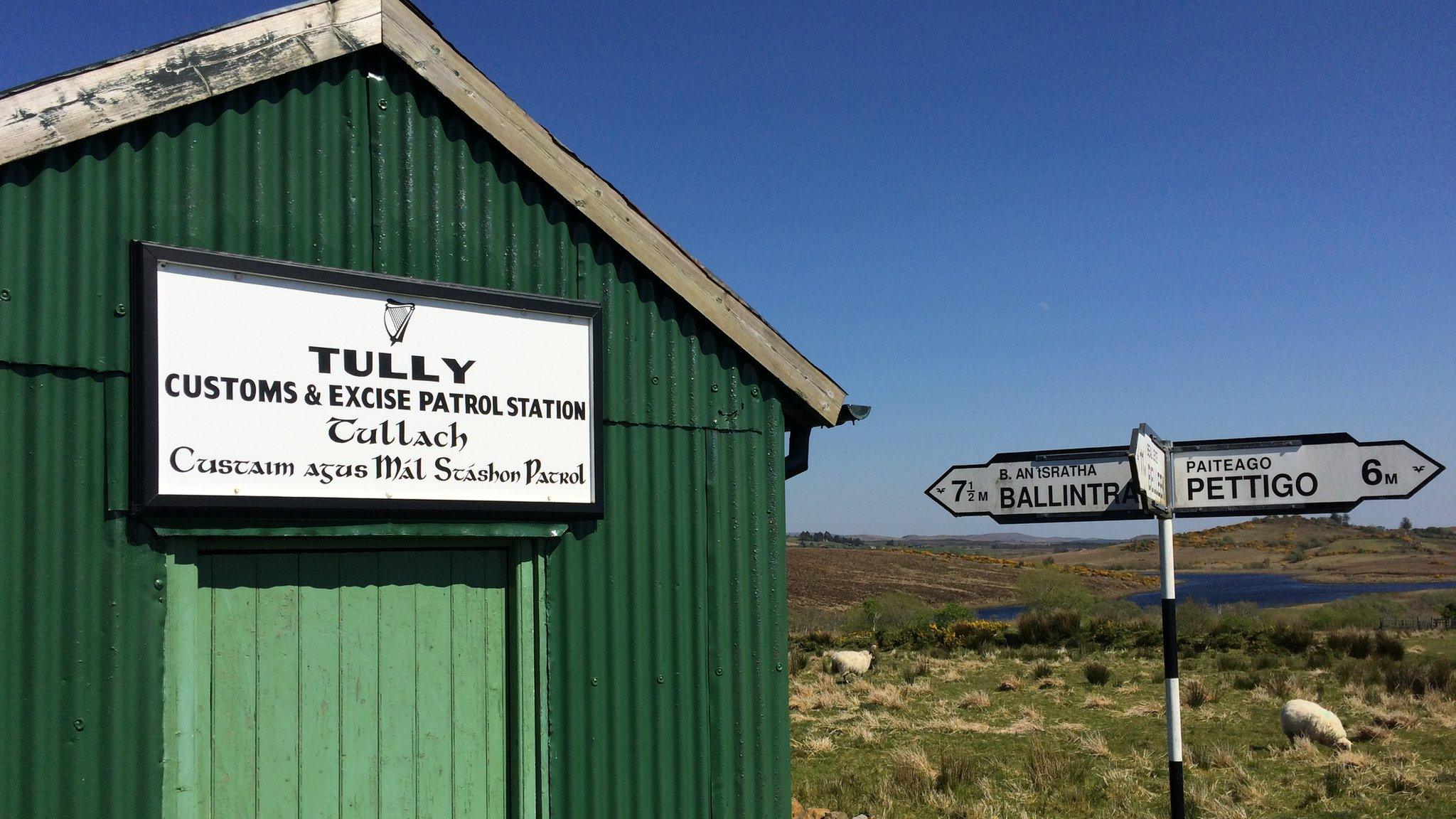 Customs hut used after partition in the 1920s at Tully between Pettigo and Belleek