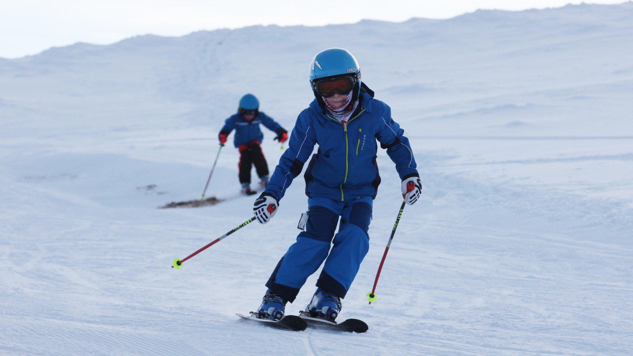 Young skiers at CairnGorm Mountain