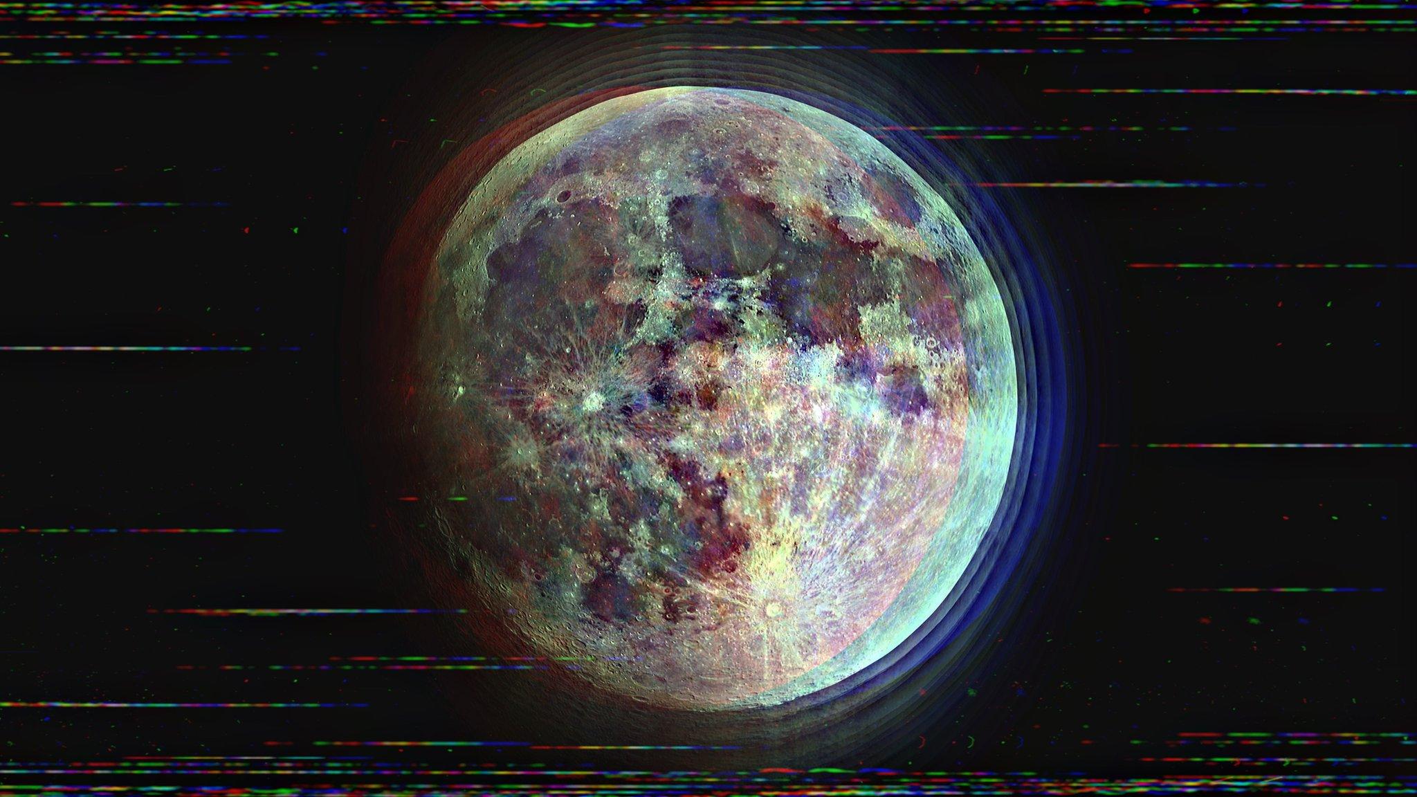 The moon with shakey camera fx.