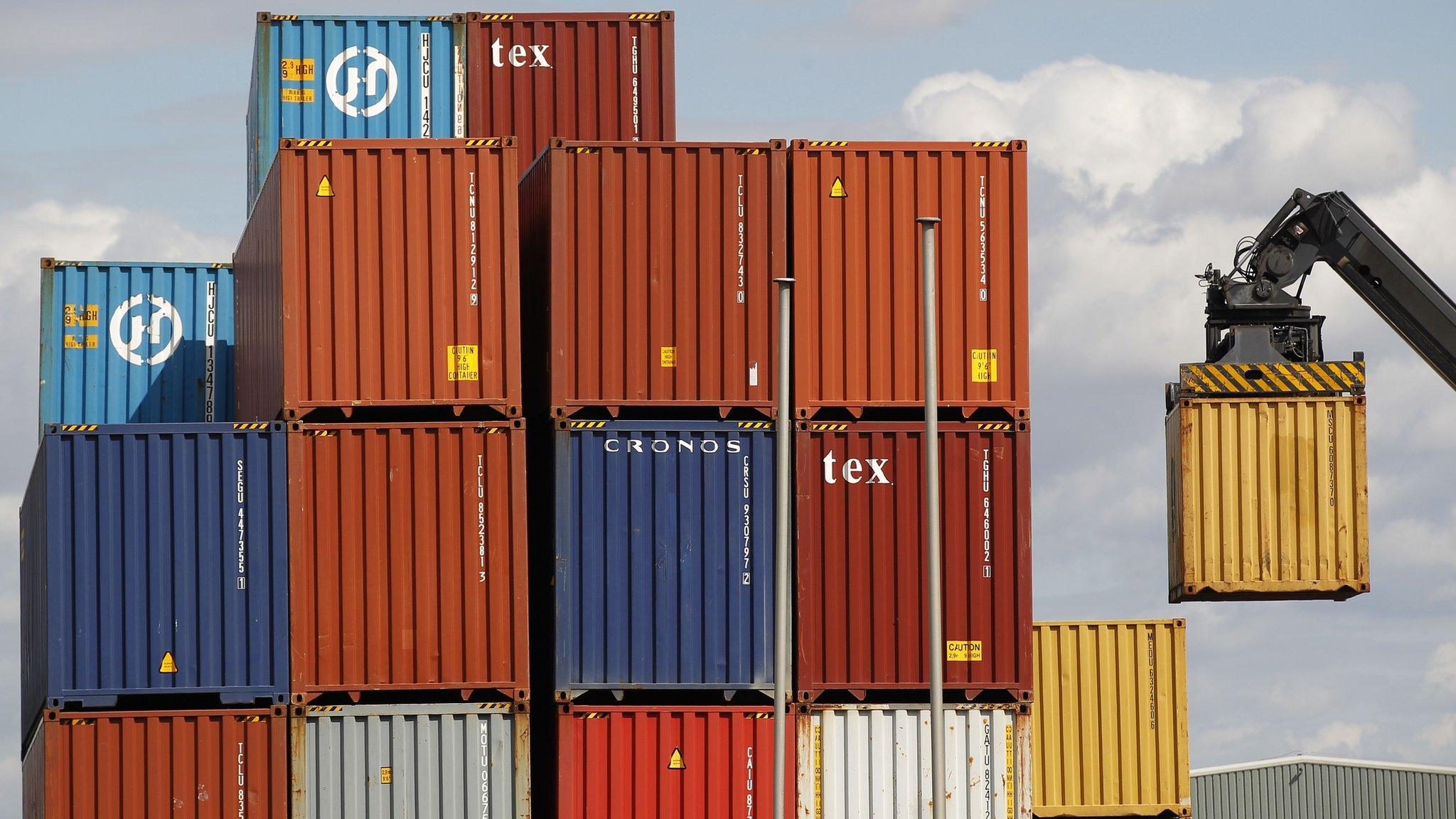 Containers at Tilbury Docks