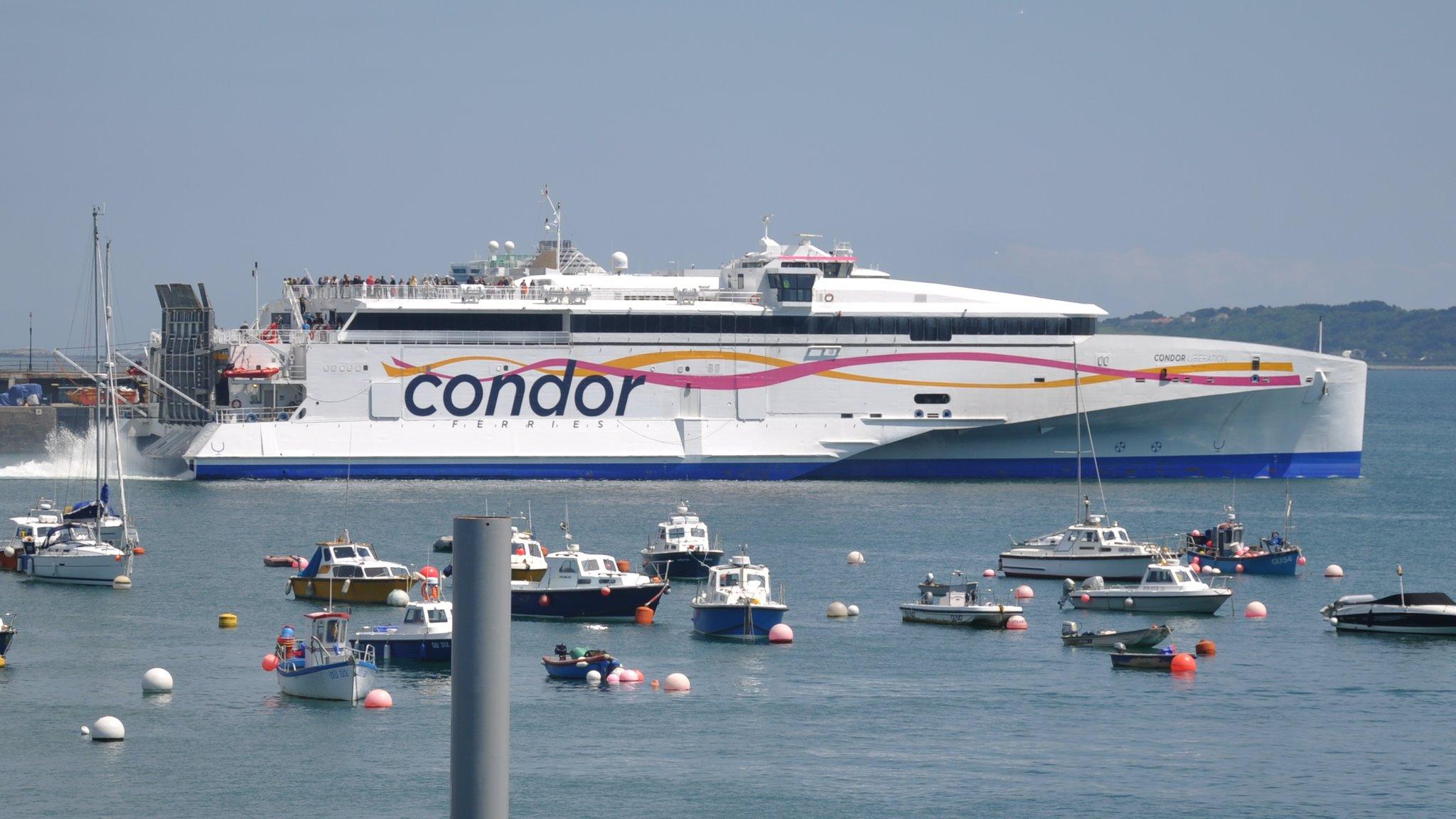 Condor Liberation leaving St Peter Port Harbour