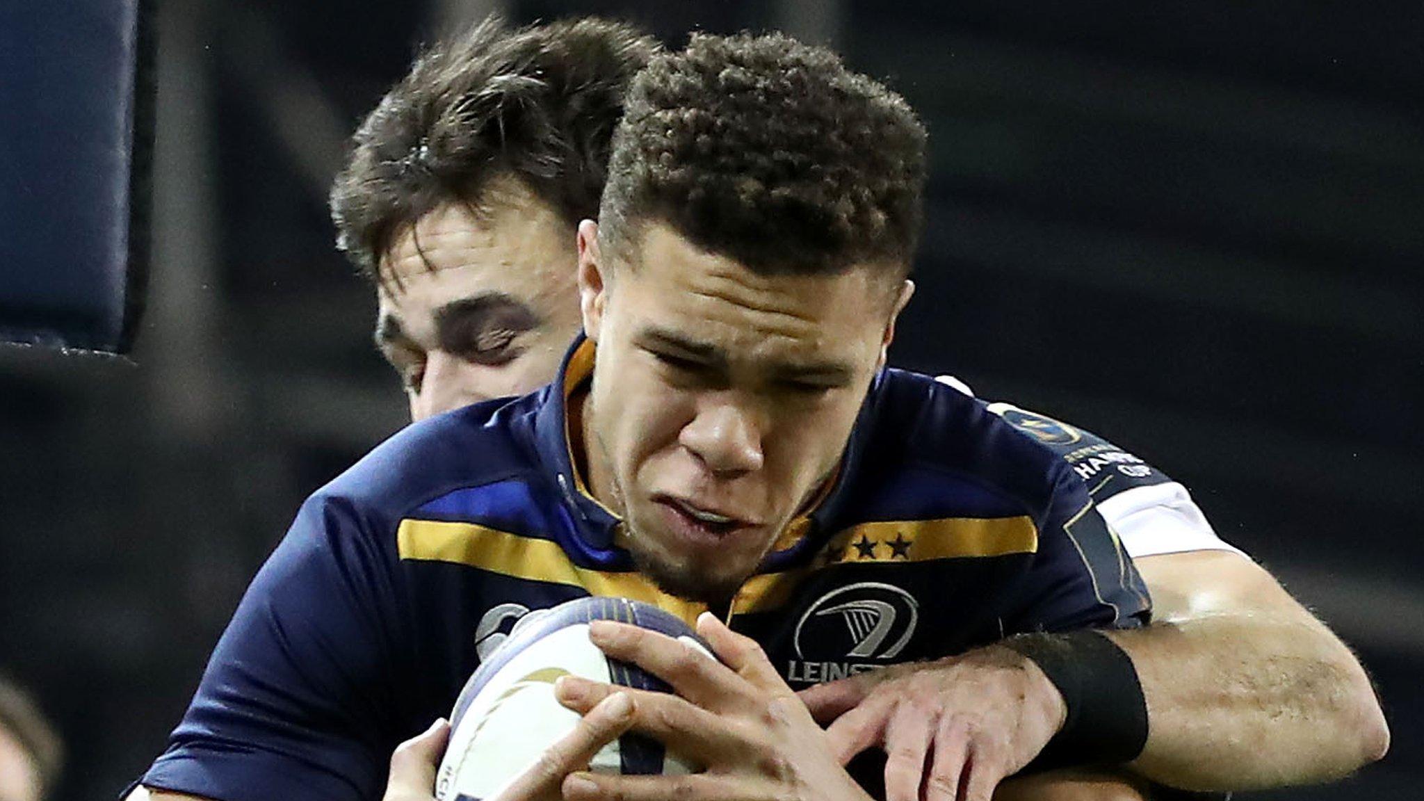 Adam Byrne scored two of Leinster's tries at the Aviva Stadium