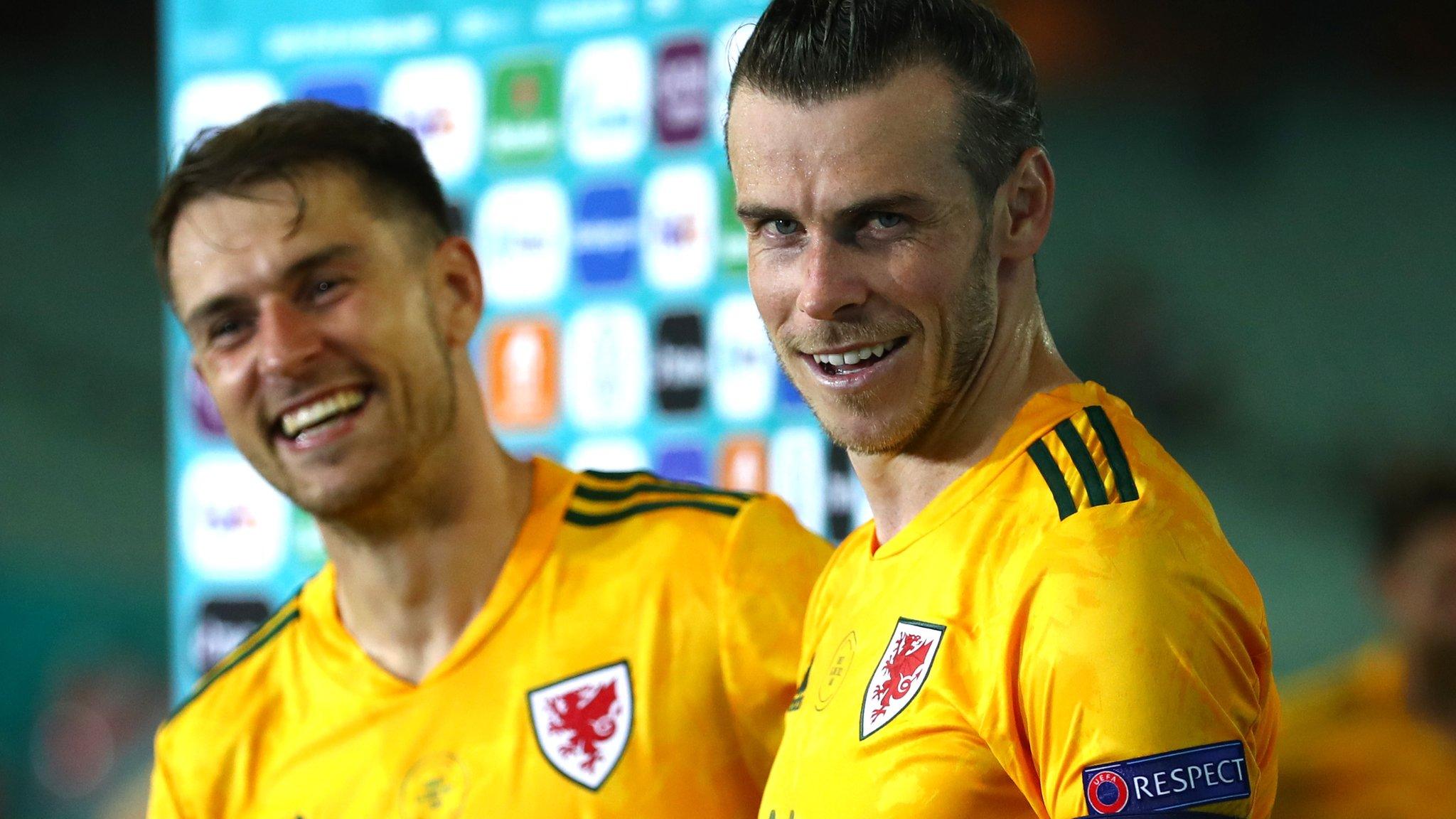 Wales' Gareth Bale (right) and Aaron Ramsey