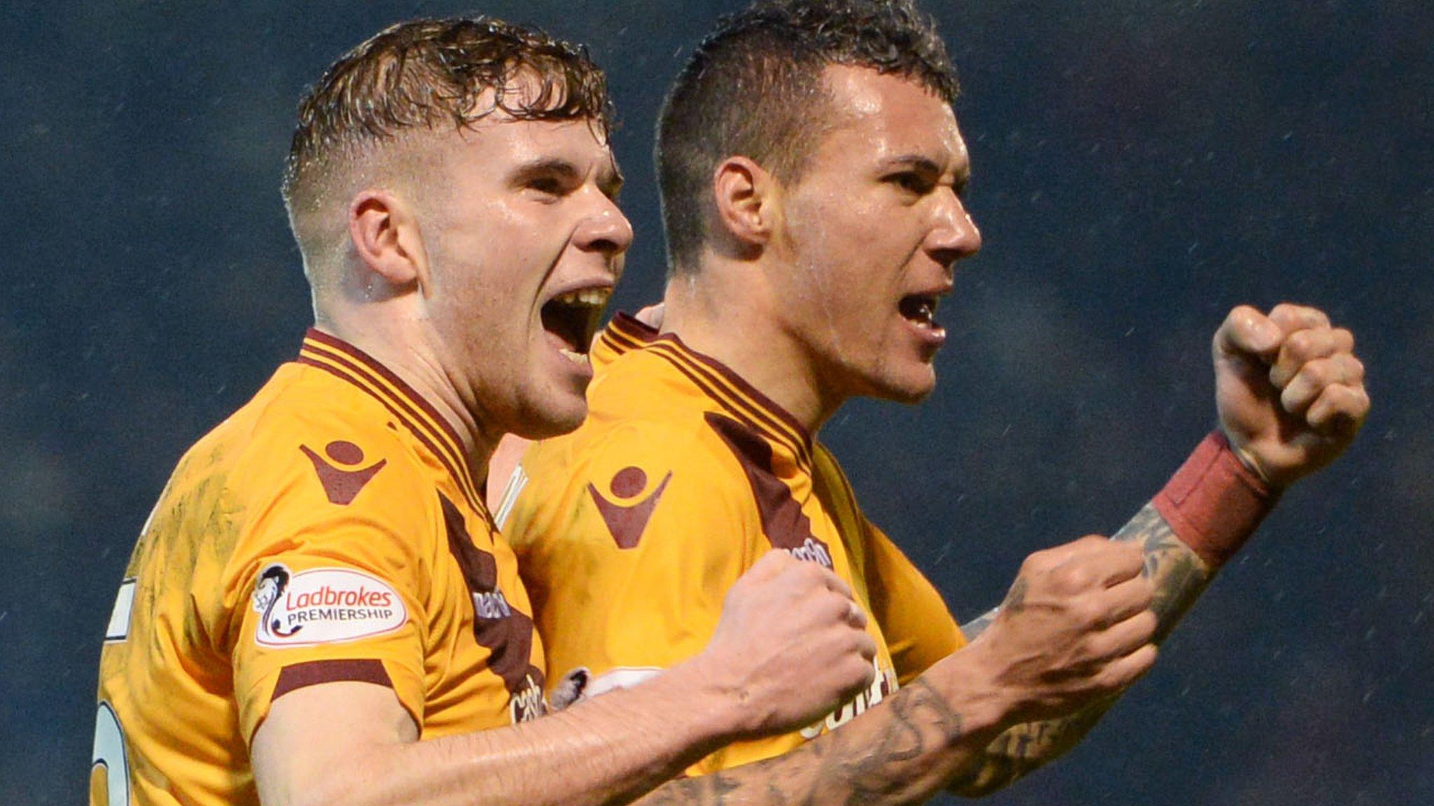 Marvin Johnson (right) equalised for Motherwell