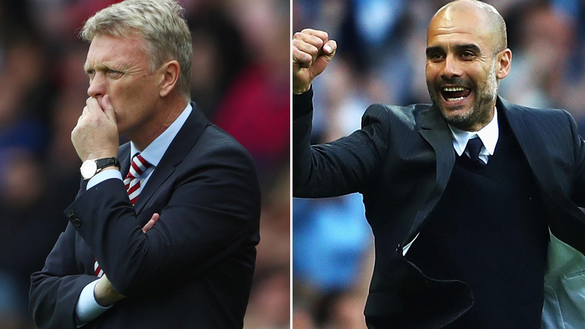 David Moyes and Pep Guardiola