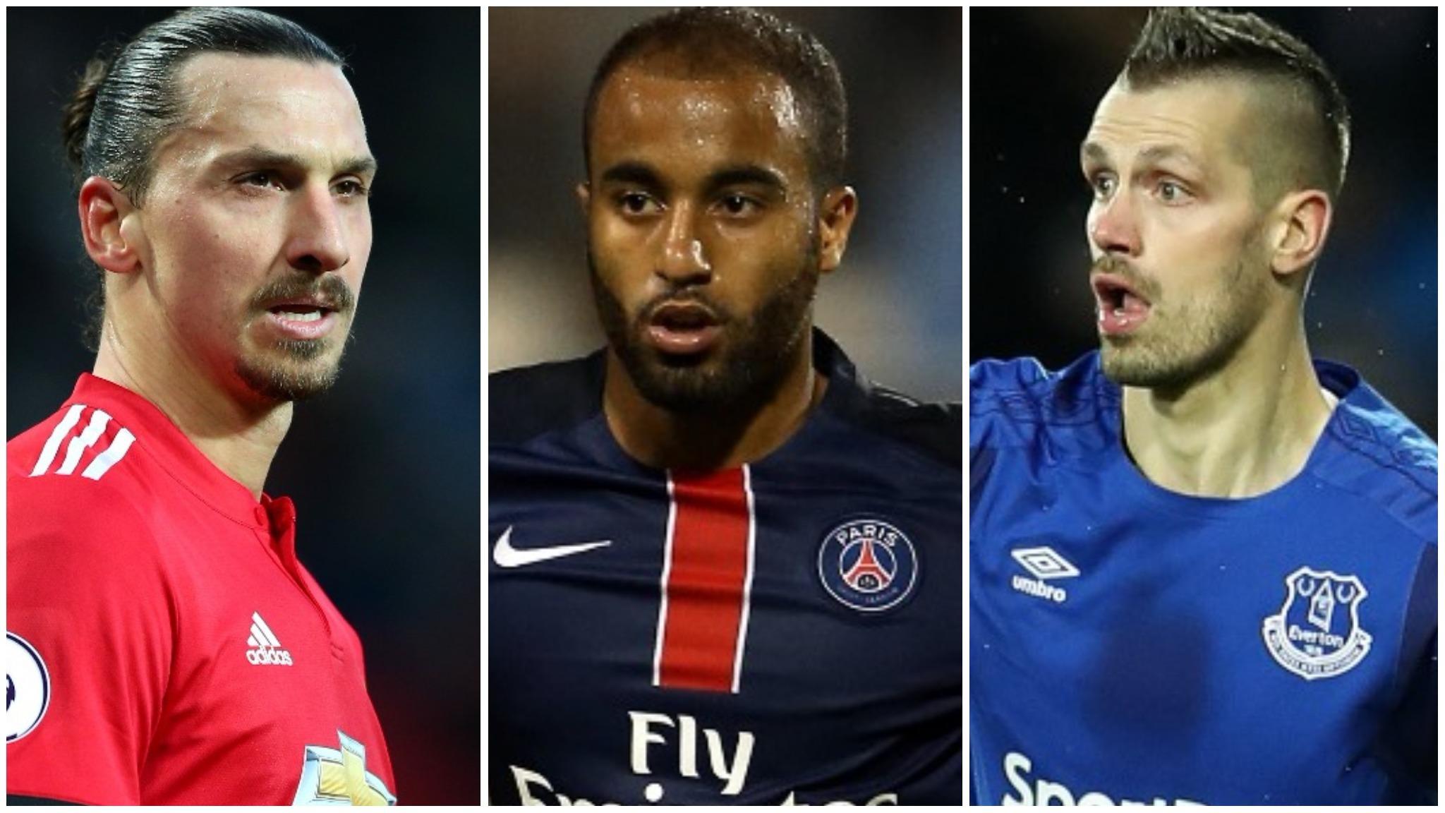 Zlatan Ibrahimovic, Lucas Moura, and Morgan Schneiderlin