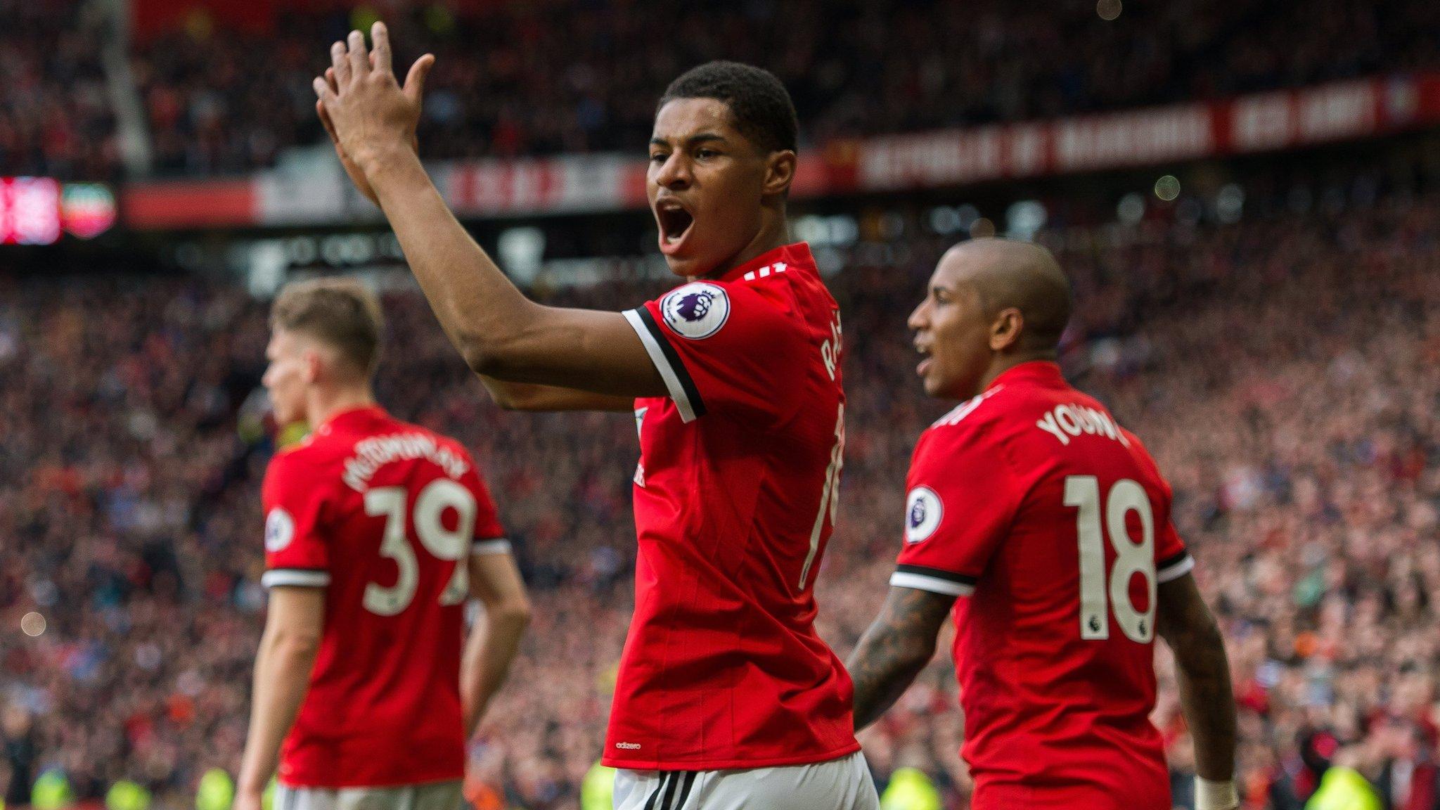 Marcus Rashford celebrates