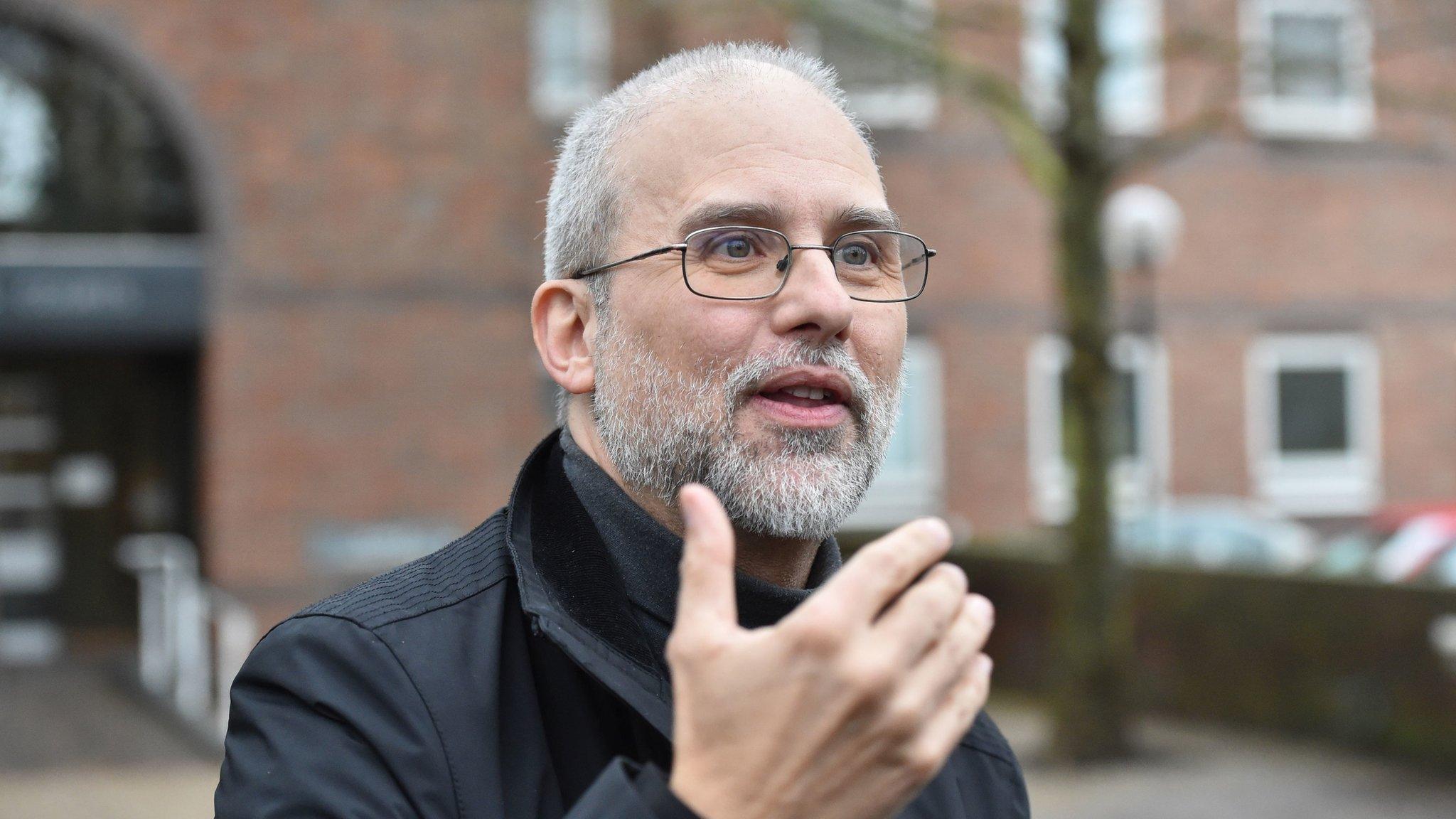 Jordi Casamitjana leaves an Employment Tribunal in Norwich after it ruled that ethical veganism is a philosophical belief and is therefore protected by law.