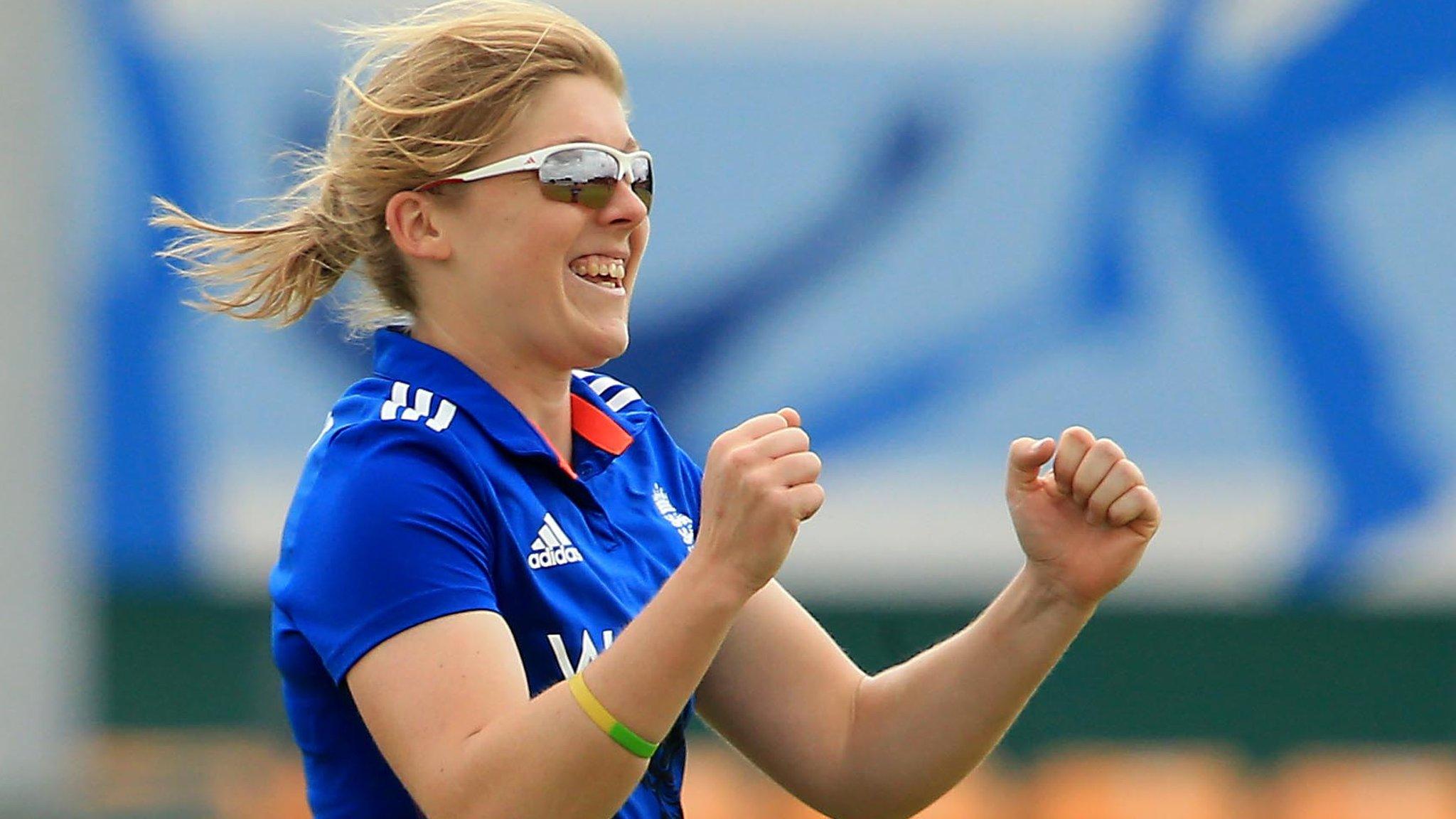 England's Heather Knight celebrates a wicket