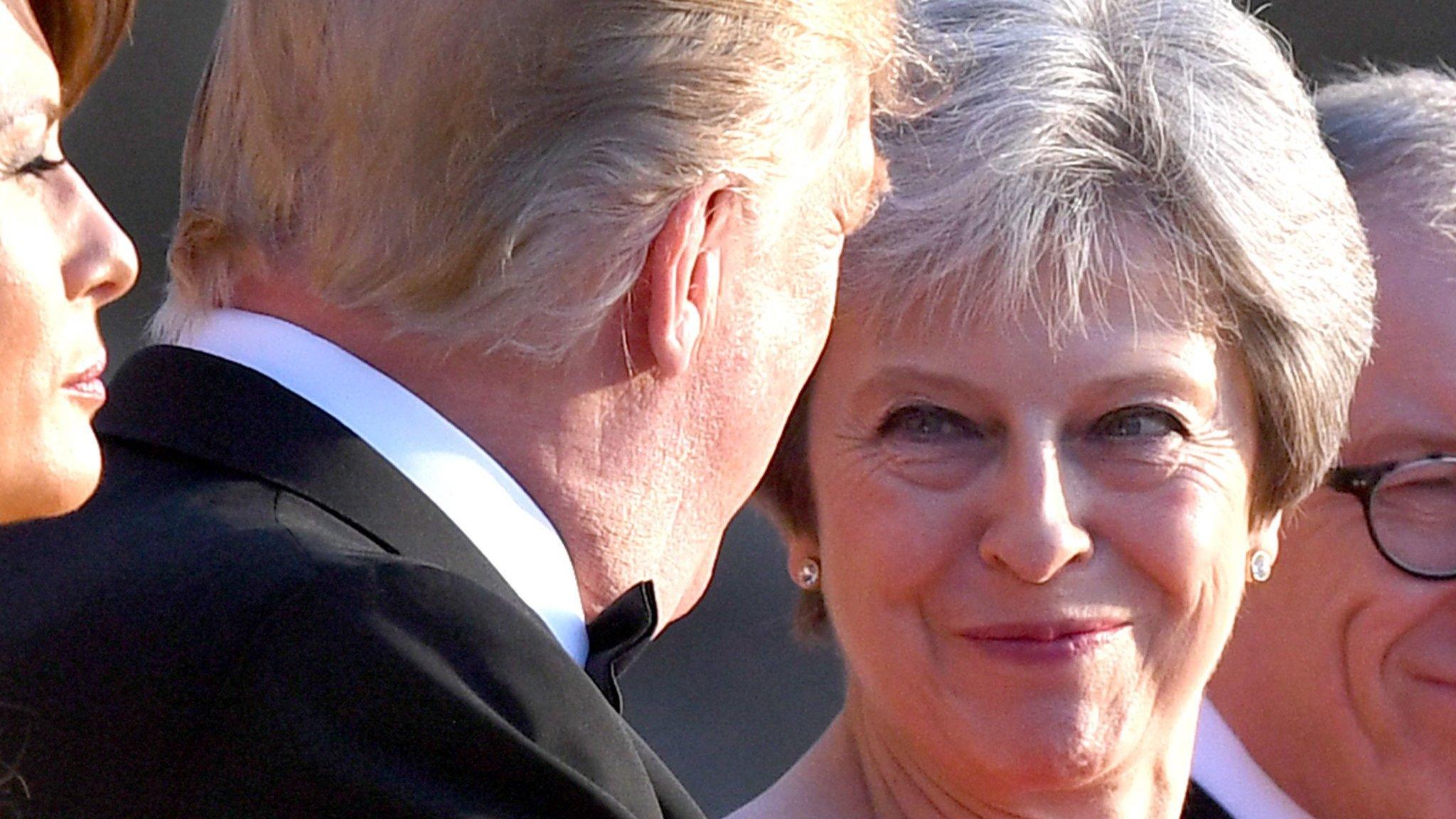 Theresa May and Donald Trump