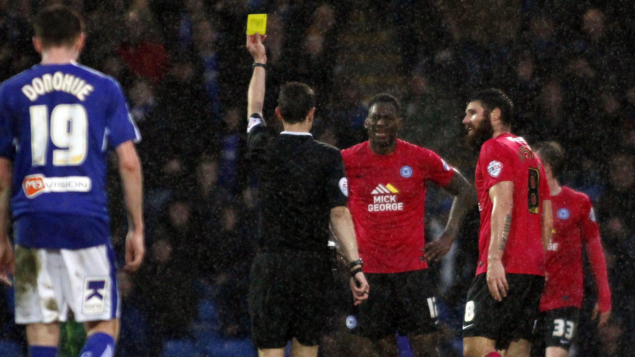 Peterborough yellow card