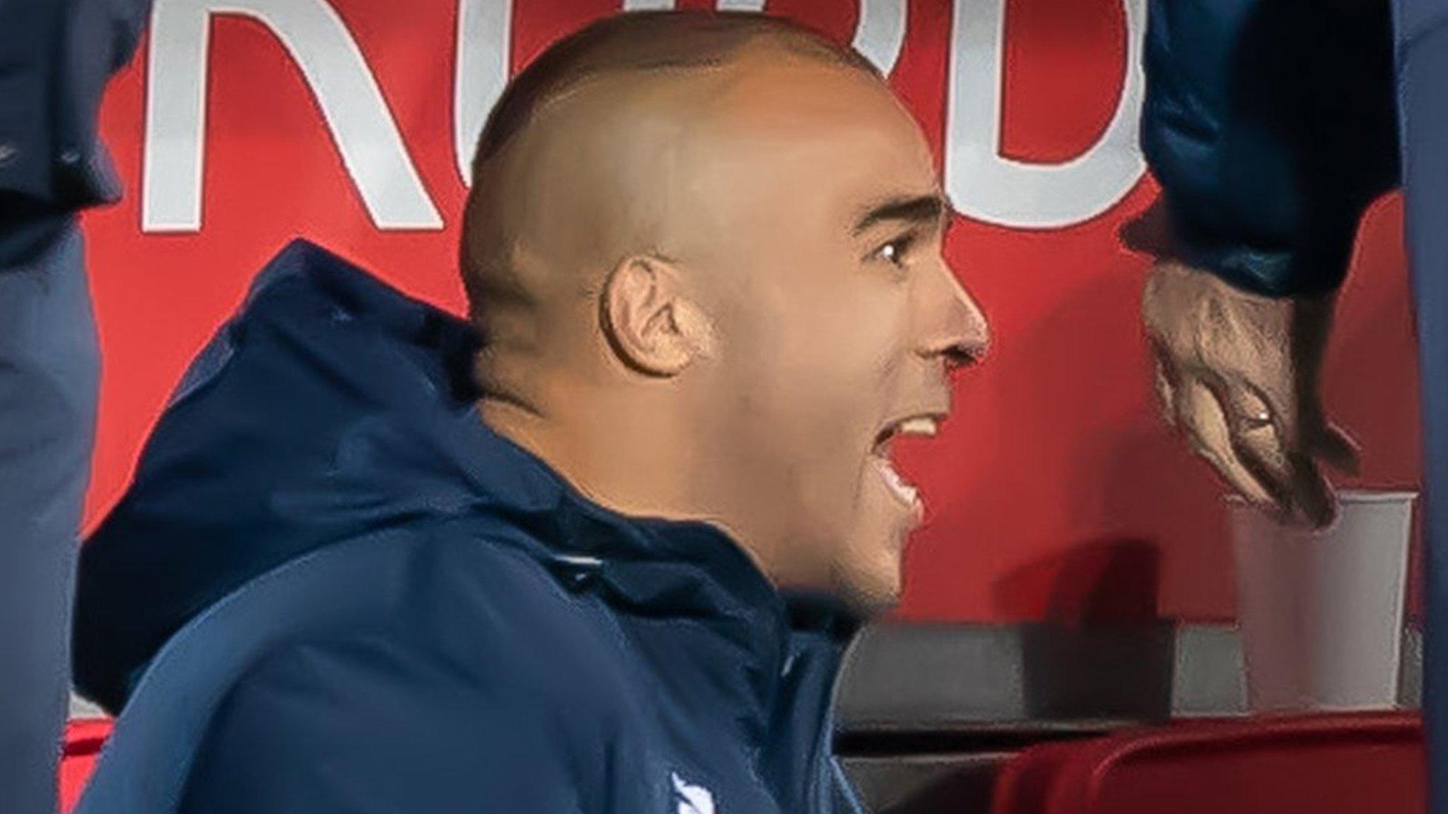 Simon Zebo celebrates one of Racing 92's second-half tries after he was substituted at the break