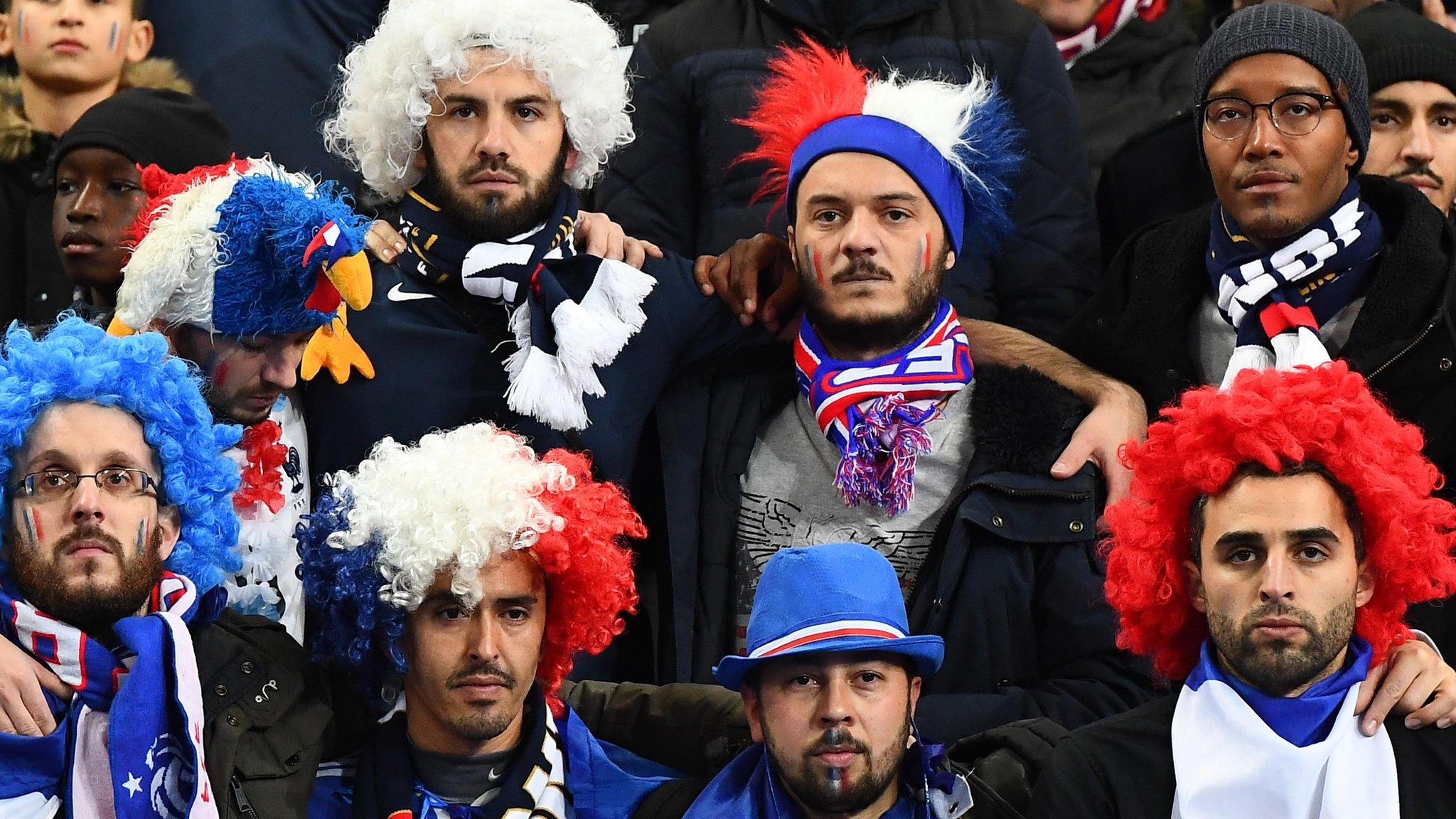 France fans during minute's silence