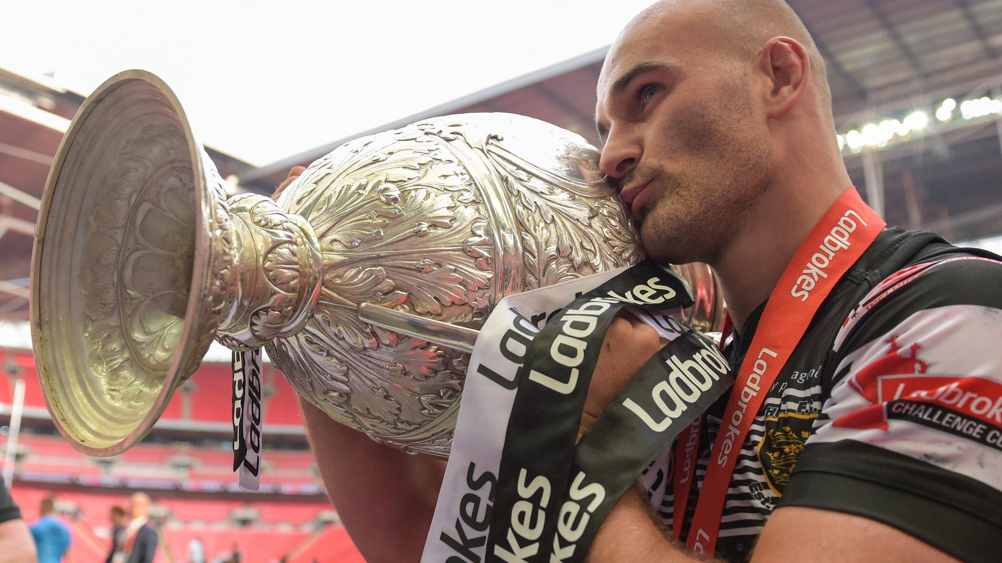 Danny Houghton with Challenge Cup trophy