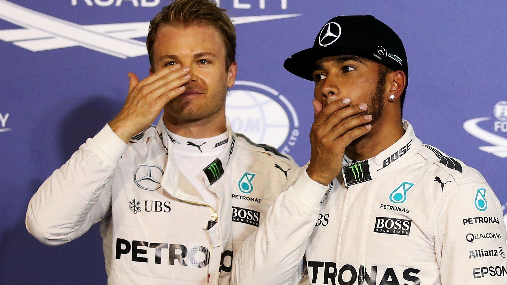 Nico Rosberg and Lewis Hamilton