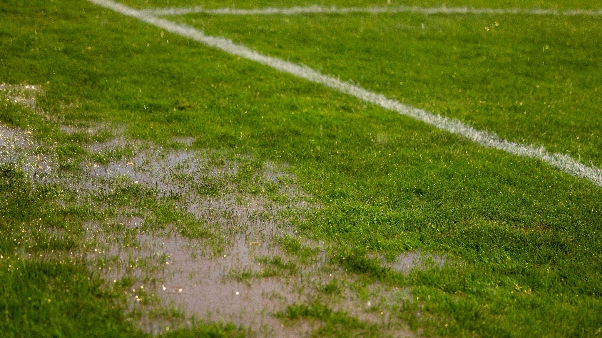 Waterlogged pitch