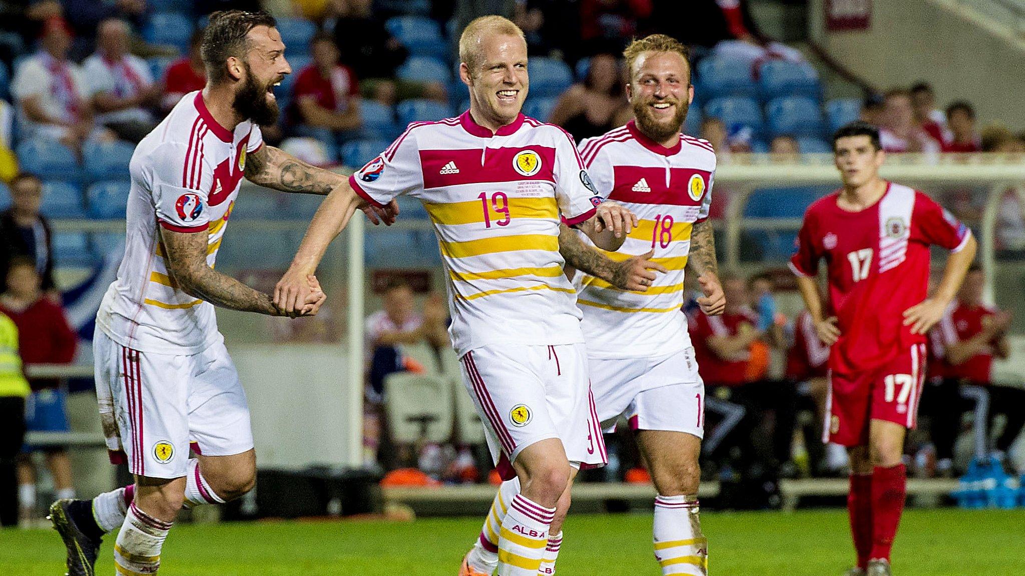 Scotland players celebrating