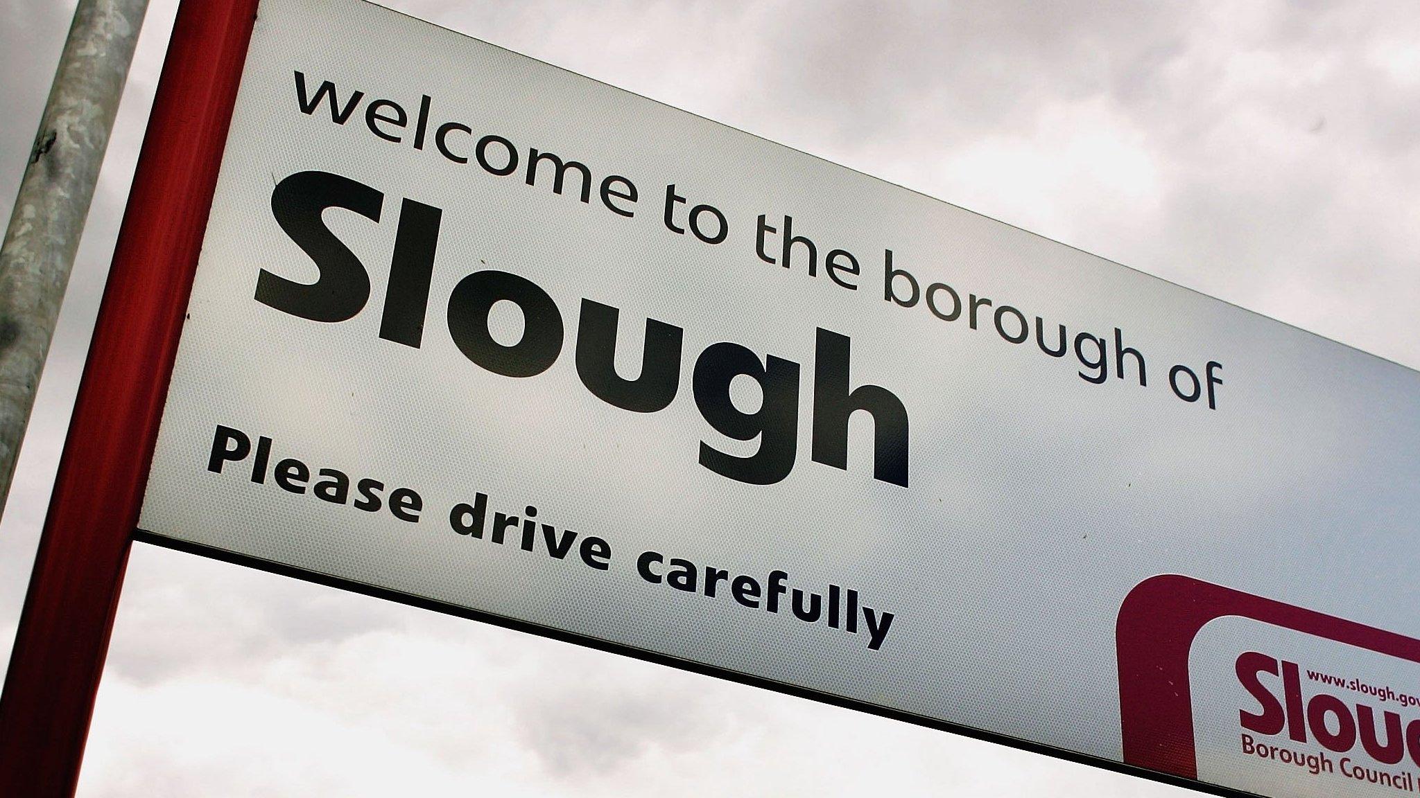 Slough town sign