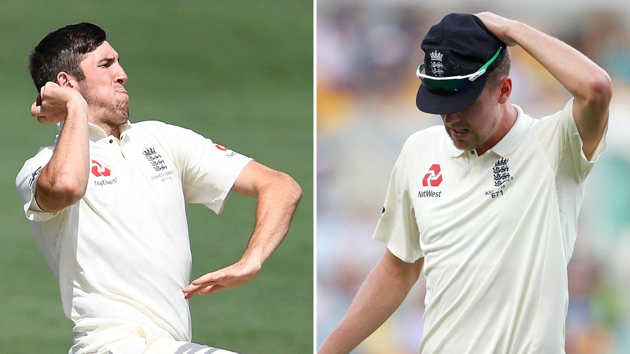 England's Craig Overton and Jake Ball