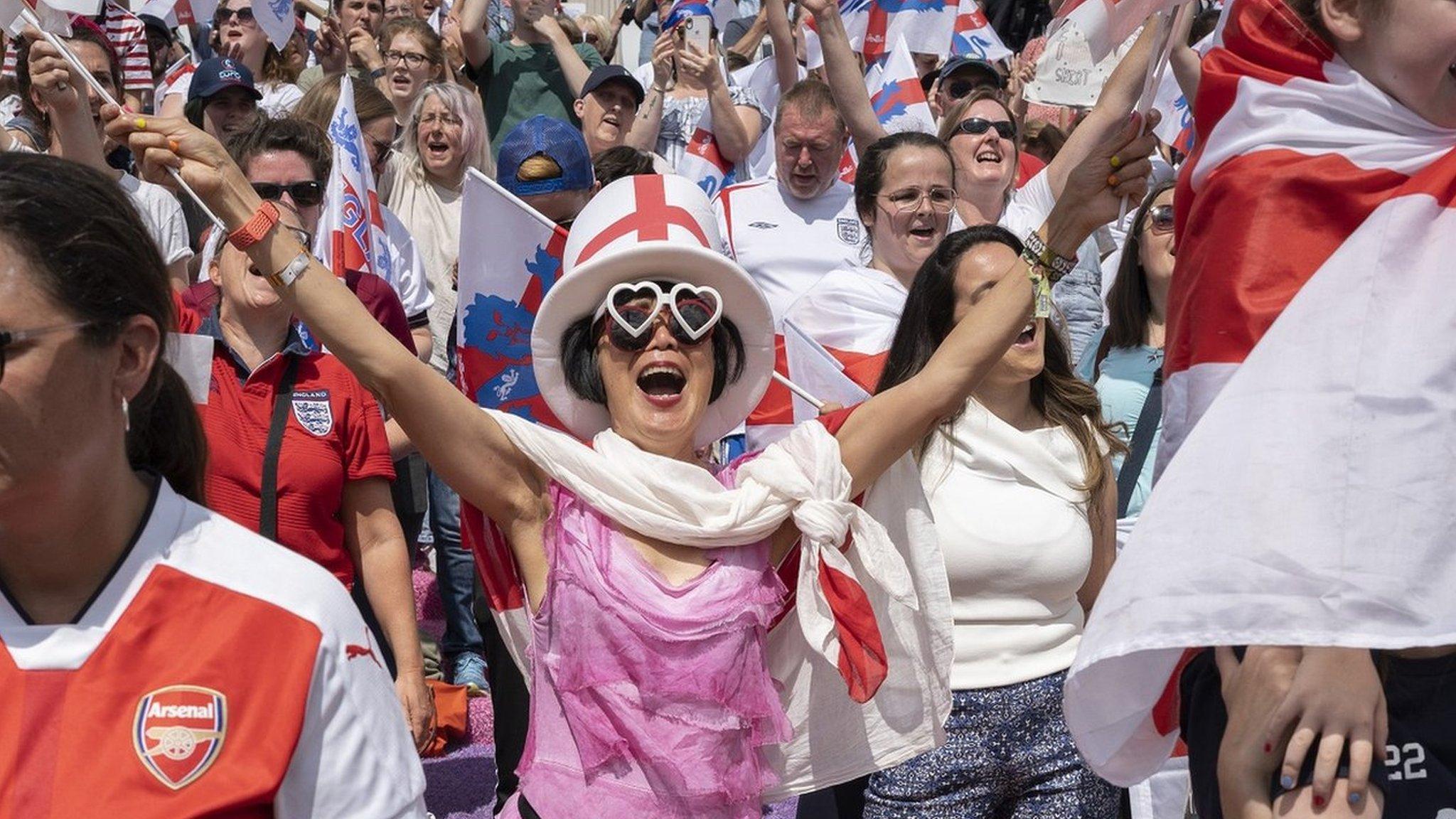 England fans celebrate