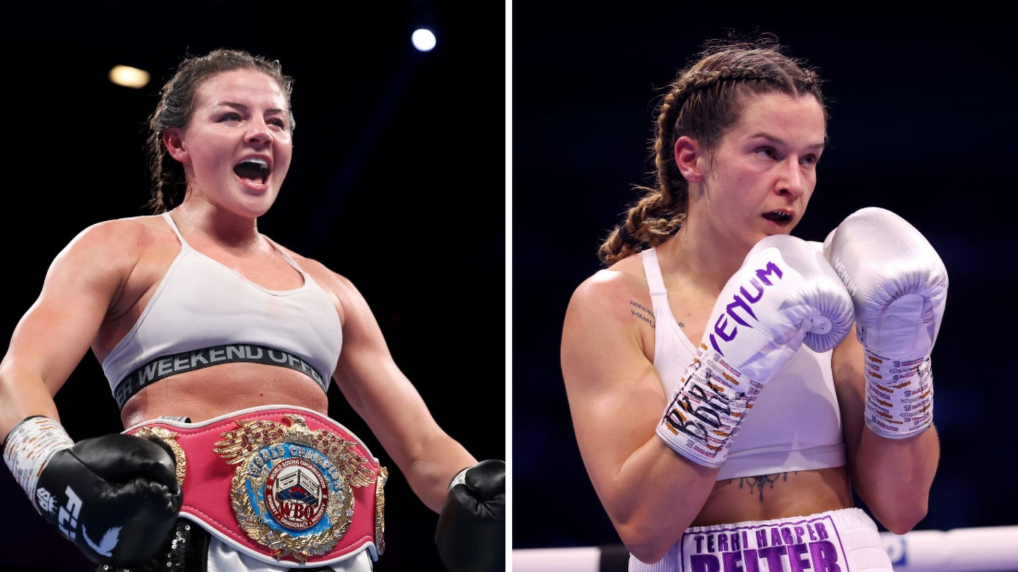 A side-by-side photo of Sandy Ryan and Terri Harper