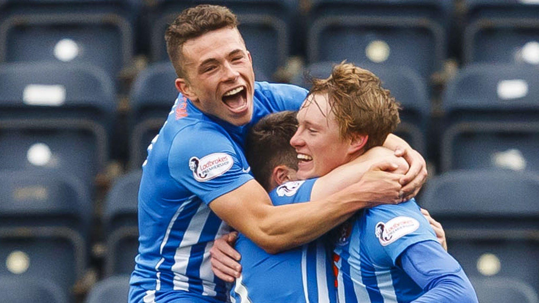 Kilmarnock celebrate Sean Longstaff's winner