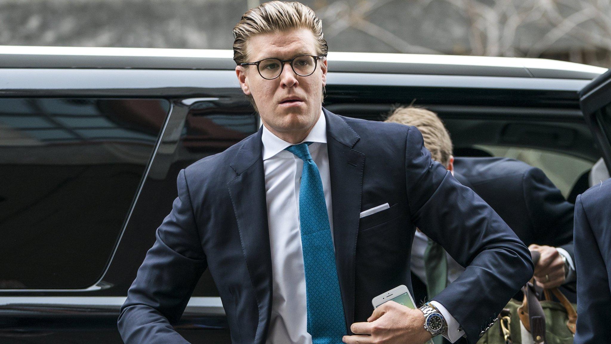 Lawyer Alex Van Der Zwaan walks into the DC Federal Courthouse before hearing his sentence for making false statements to federal investigators in Washington, DC, USA, 03 April 2018.