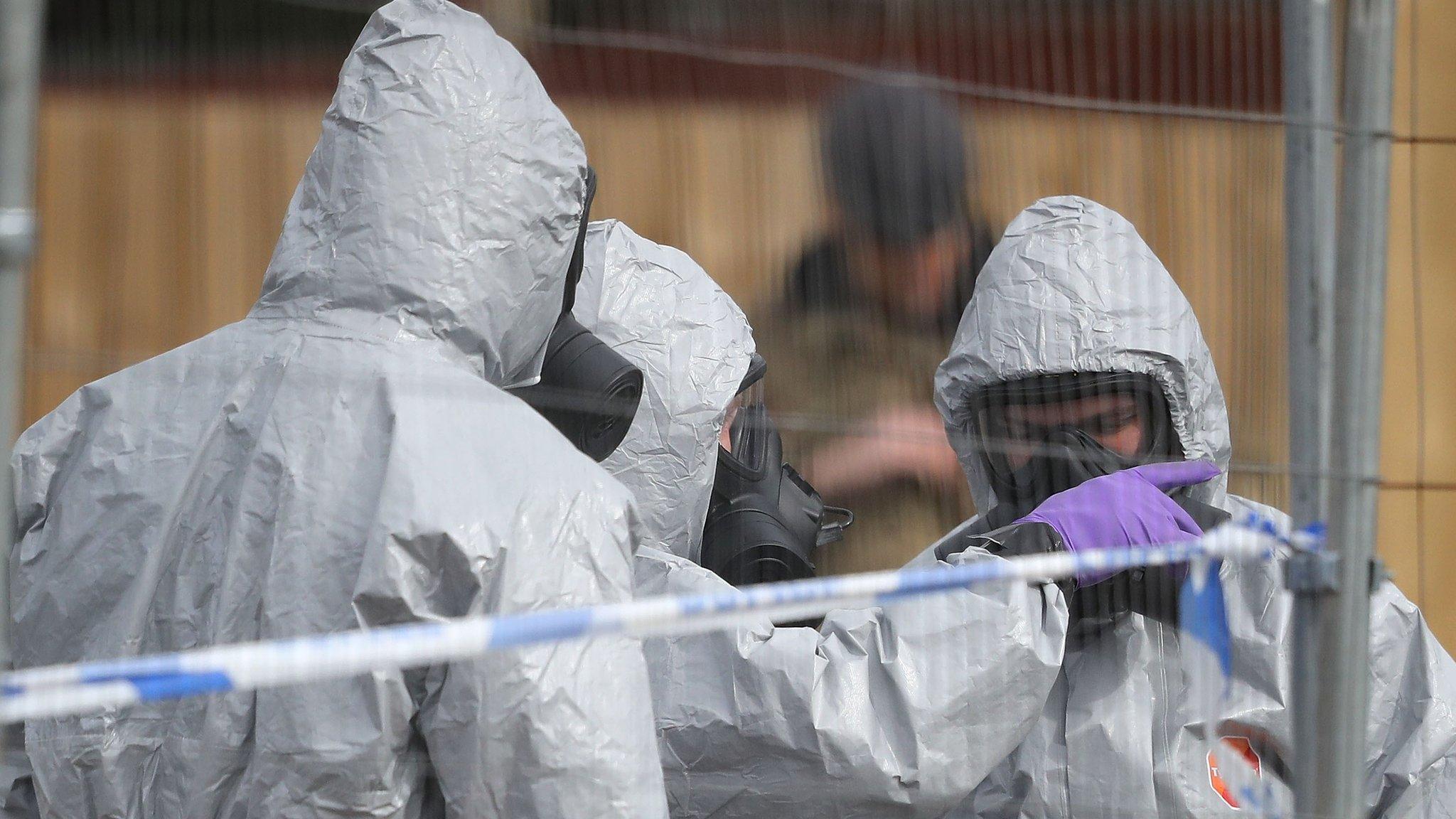 British forensics teams investigating attack on Russian spy and his daughter, on 14 March 2018