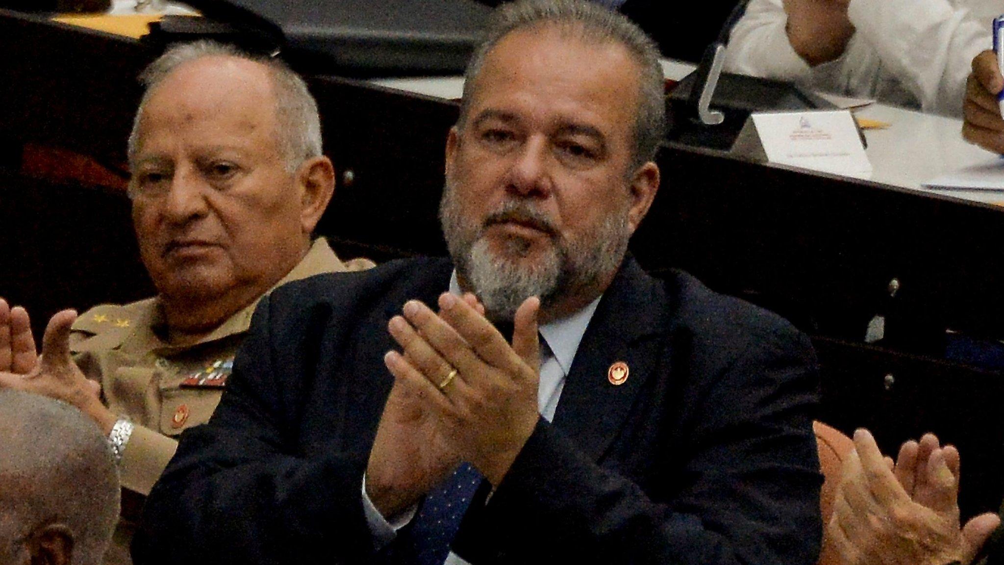 Newly appointed Cuban prime minister Manuel Marrero Cruz at the National Assembly in Havana, on December 21, 2019