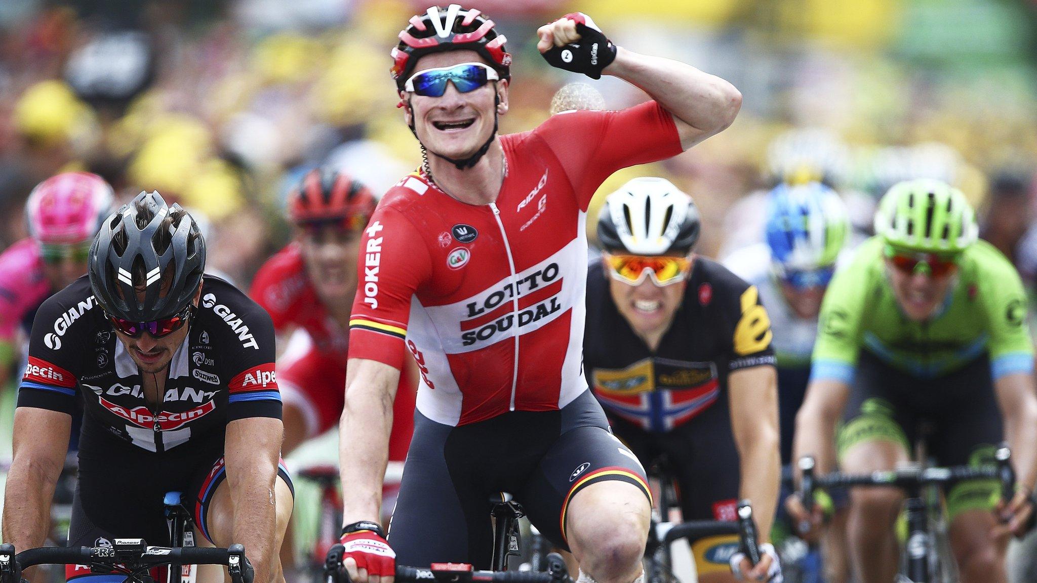 Andre Greipel celebrates