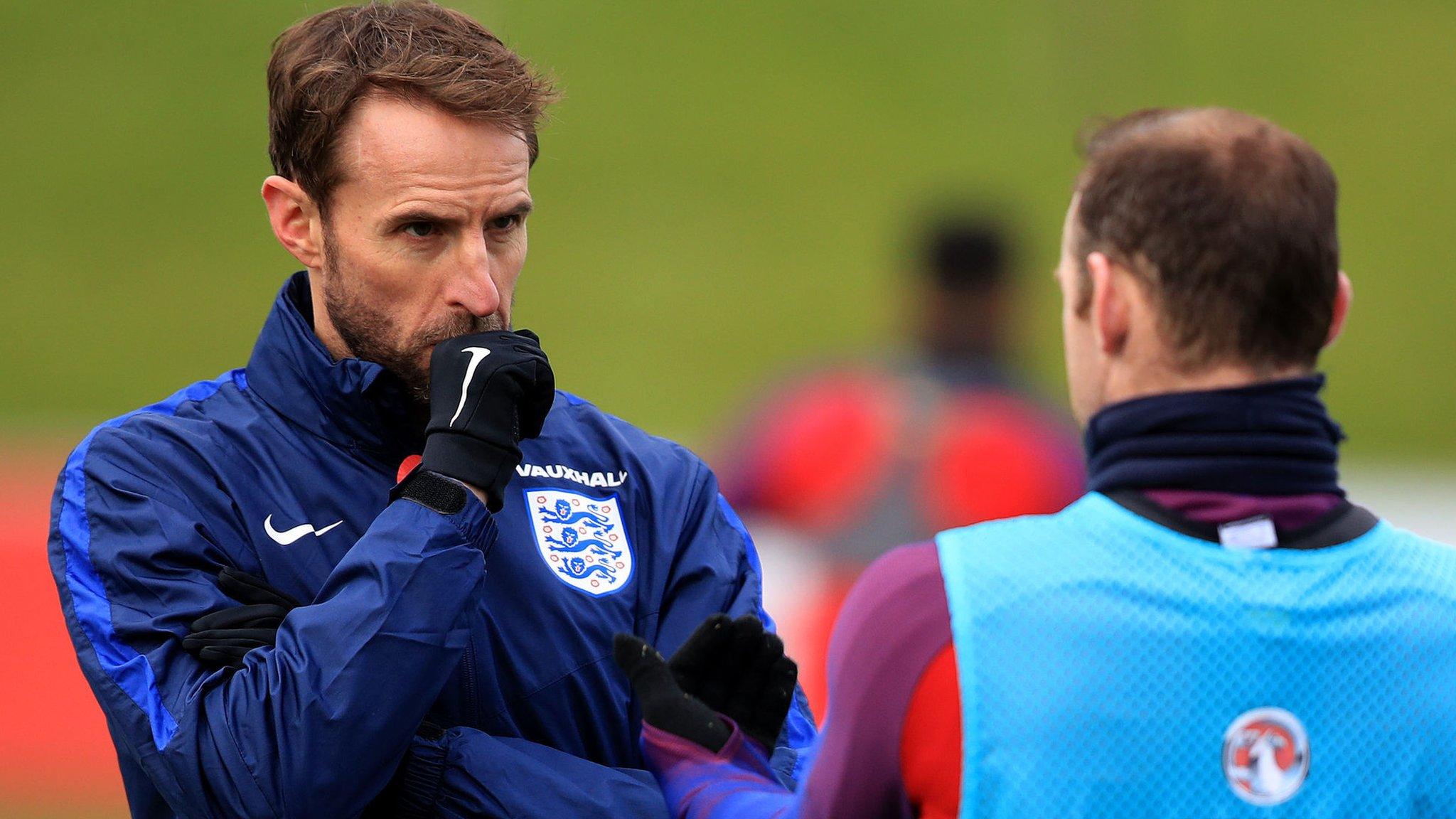 England manager Gareth Southgate and striker Wayne Rooney