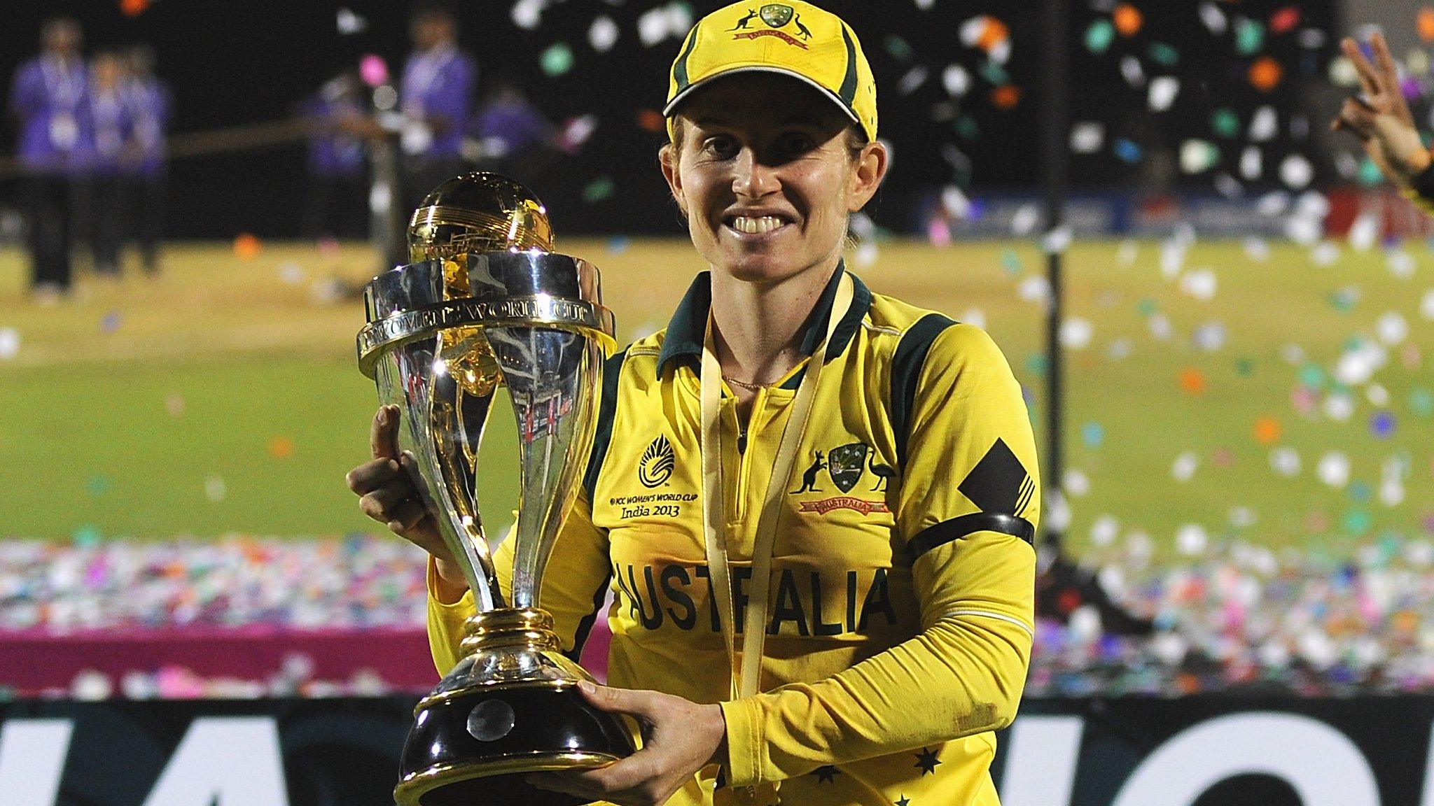 Australia captain Jodie Fields with the Women's World Cup in 2013