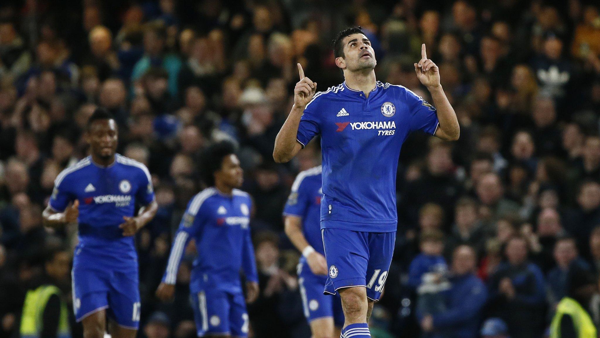 Costa celebrates his equaliser