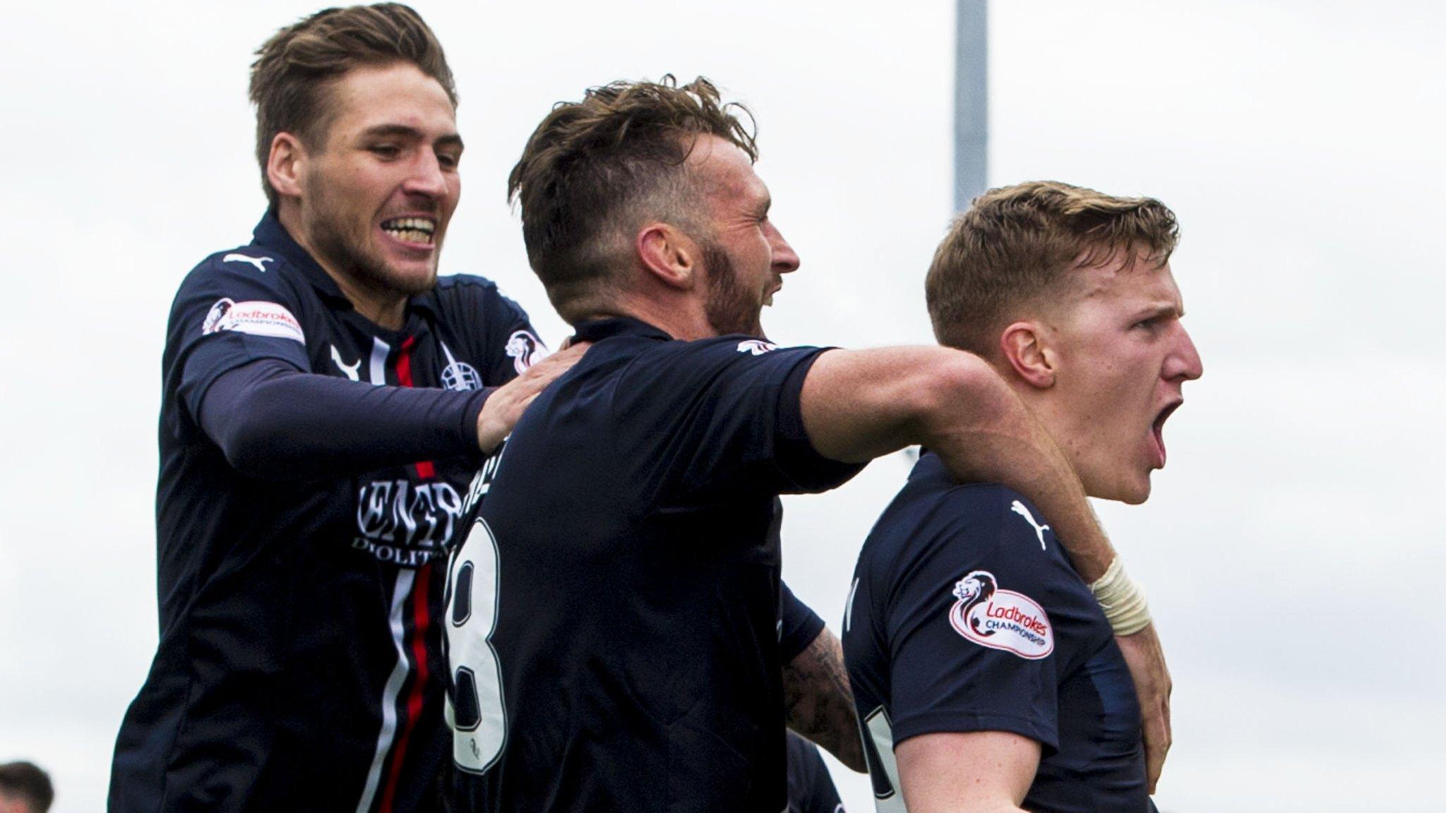 Falkirk players celebrating