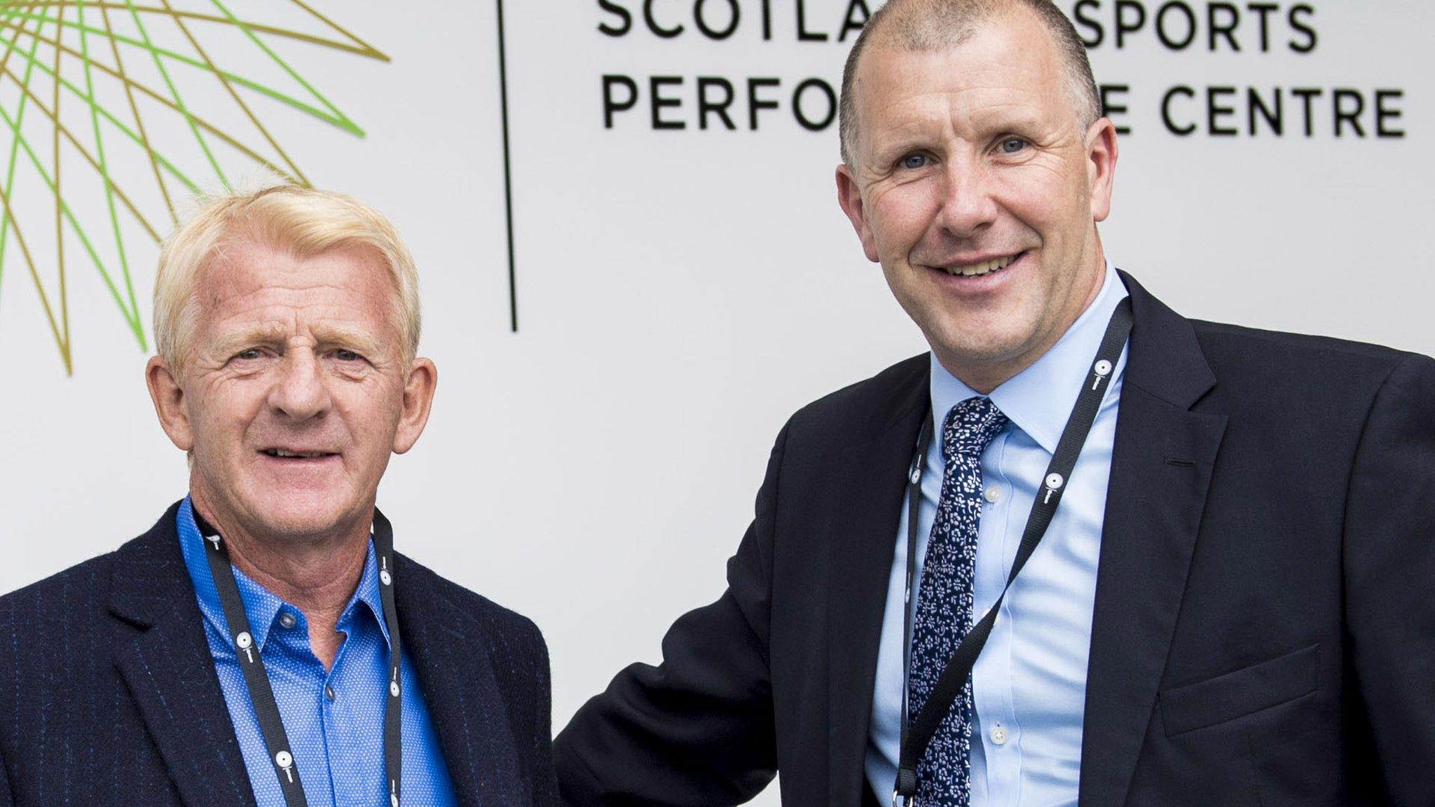 Scotland manager Gordon Strachan with SFA chief executive Stewart Regan