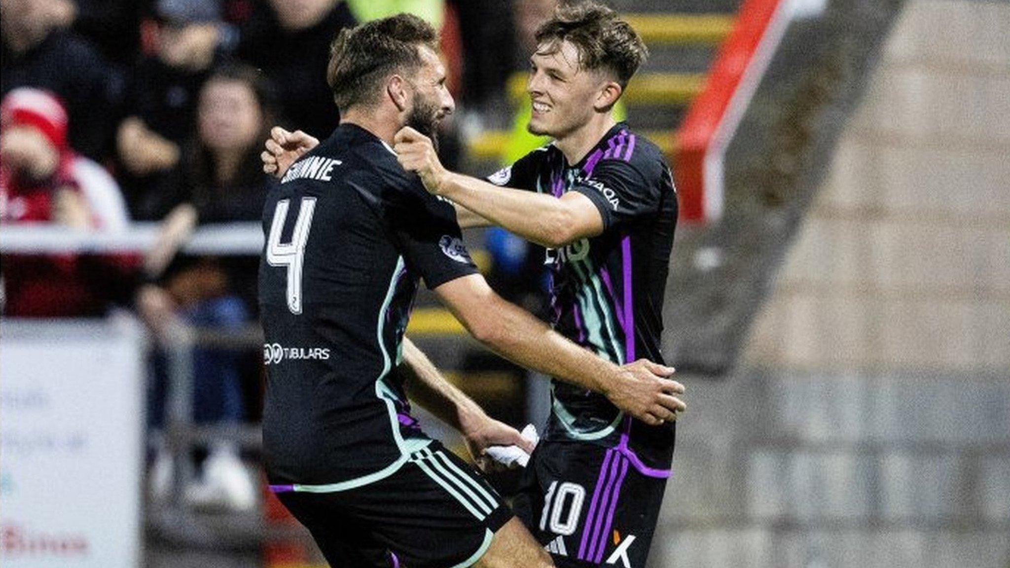 Graeme Shinnie and Leighton Clarkson of Aberdeen