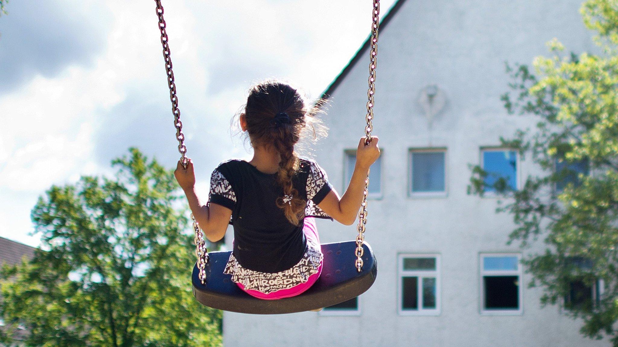 girl on swing