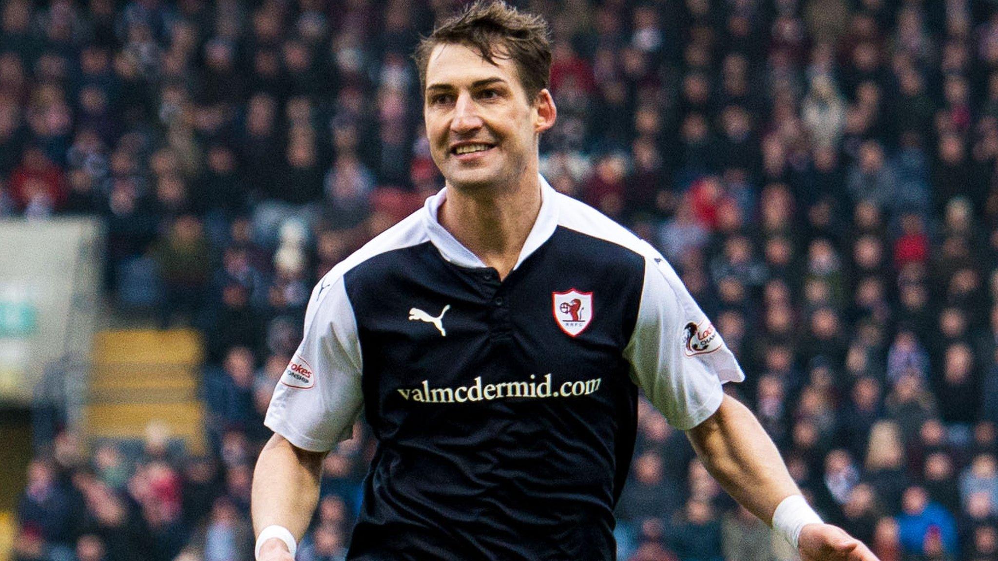 Raith Rovers' Rudi Skacel celebrates