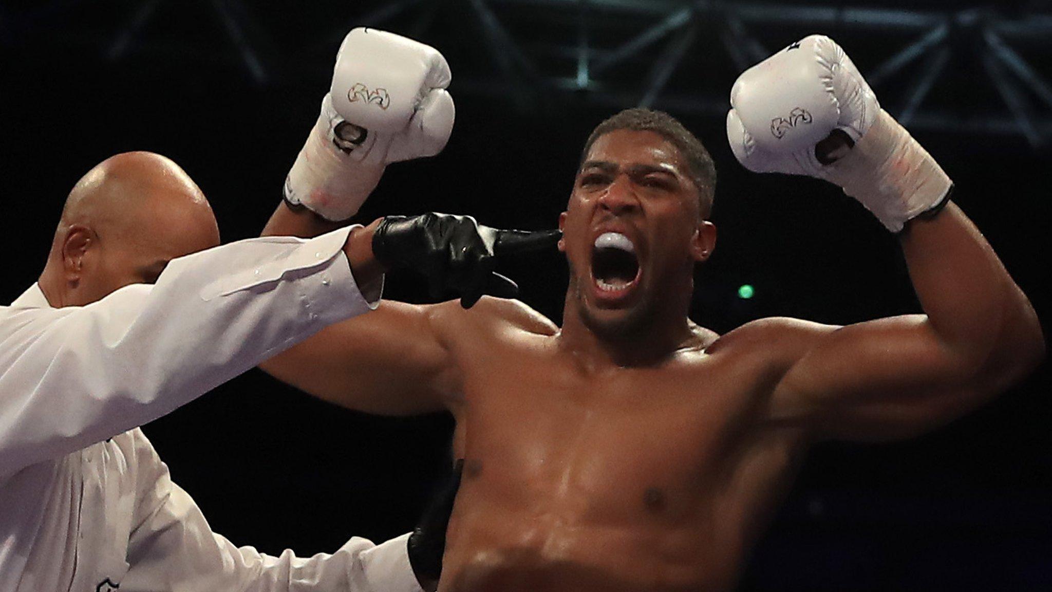 Anthony Joshua puts Wladimir Klitschko on the canvas