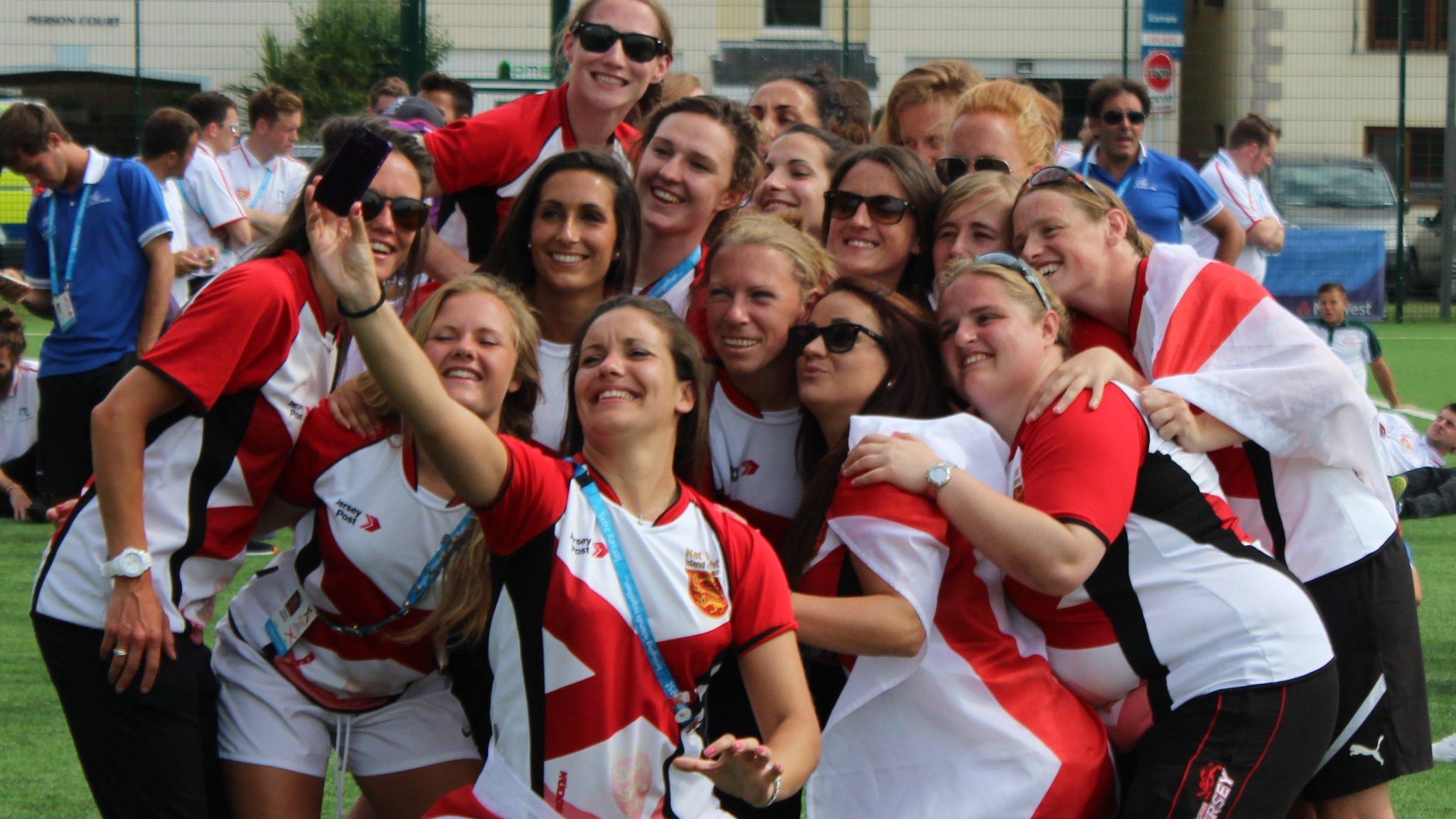 Jersey women celebrate their gold