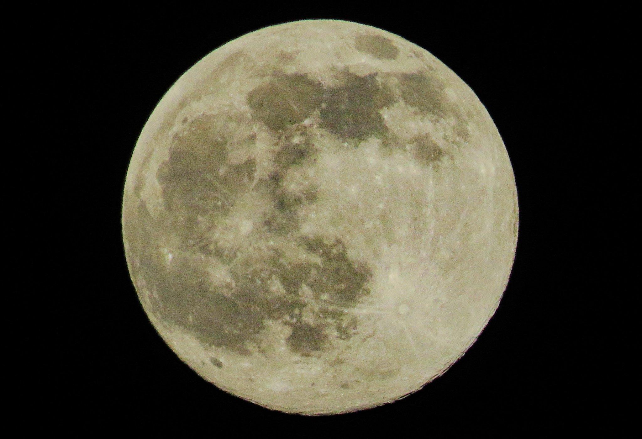 Worm Moon over Overseal, Derbyshire