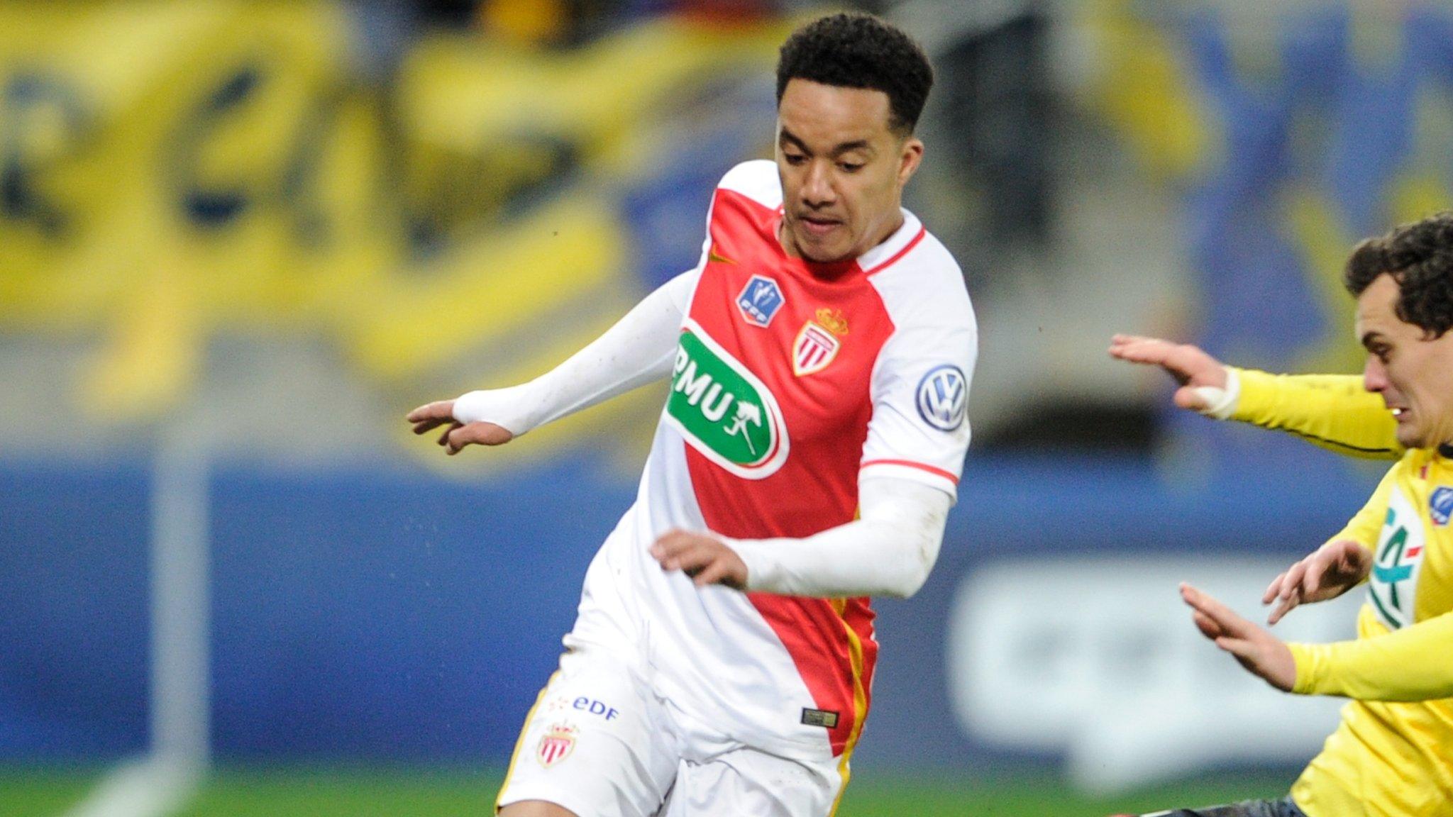 Helder Costa was on loan at Monaco in 2015-16, tangling here with Sochaux's French defender Julien Faussurier